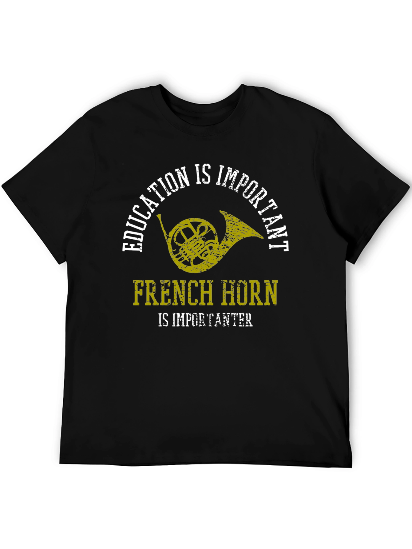 Black French Horn is Importanter Graphic T-Shirt view 5