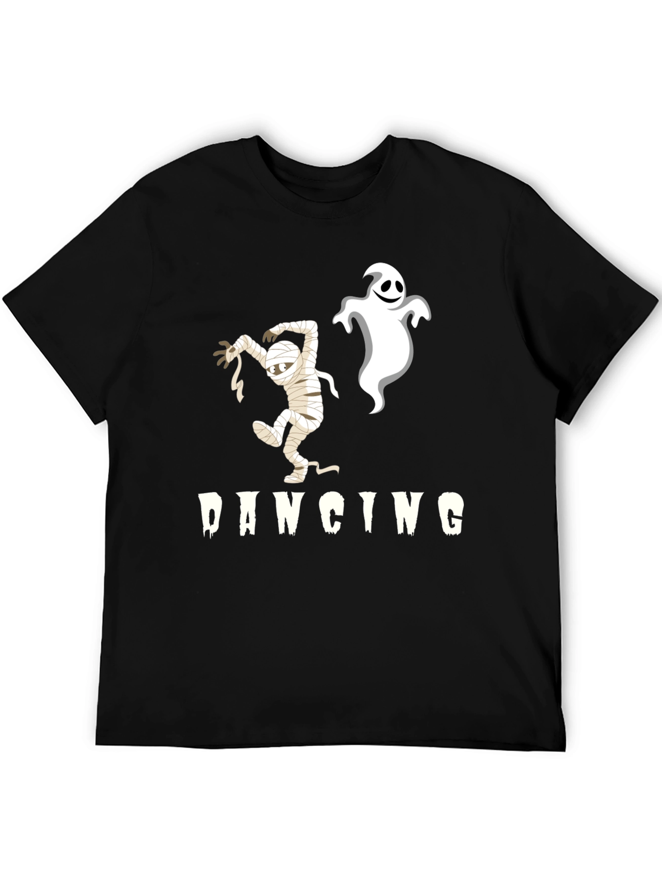 Black Dancing Mummy & Ghost Black T-Shirt view 5