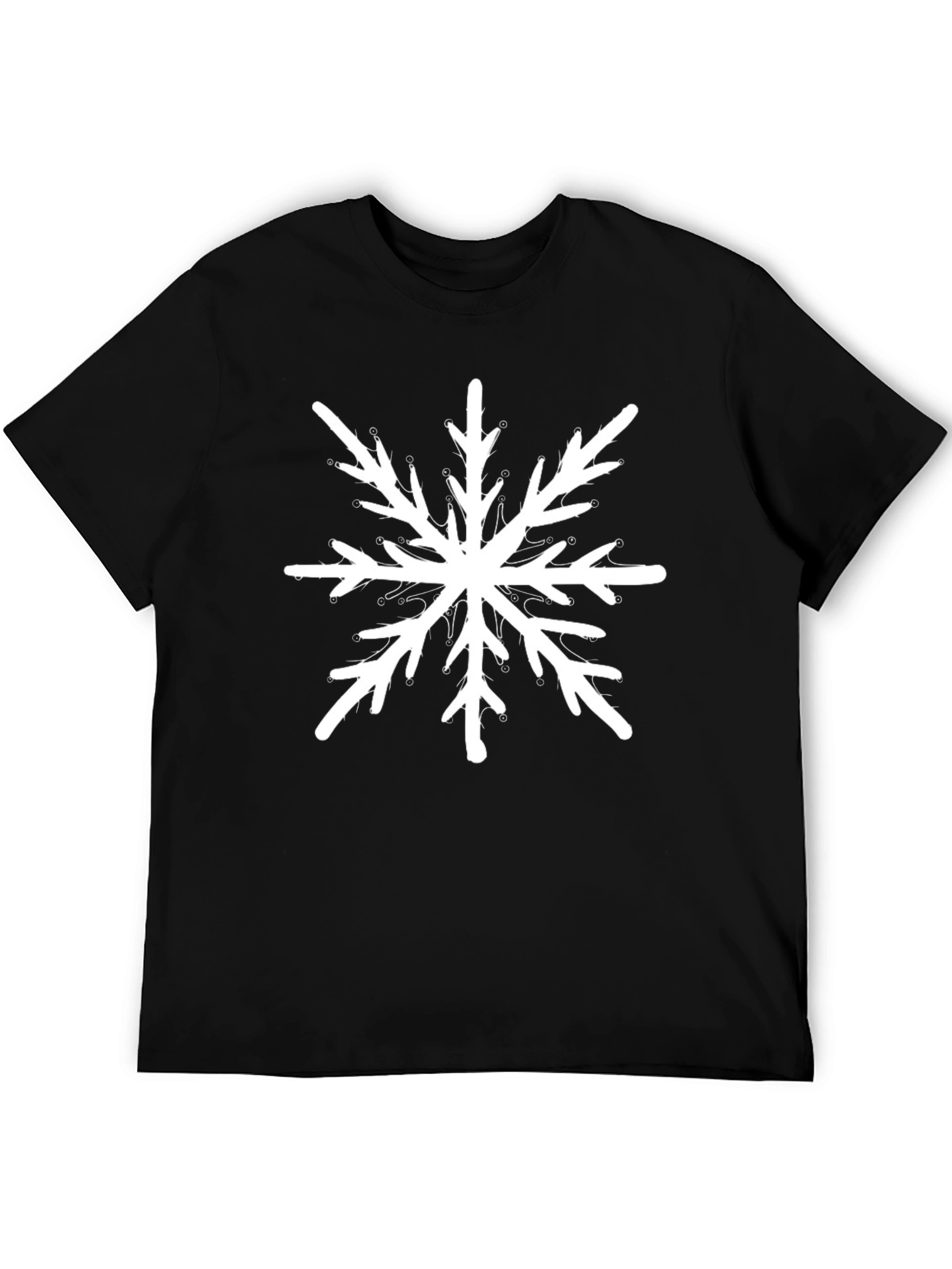 Black Snowflake Graphic Tee - Stylish Winter Apparel view 5