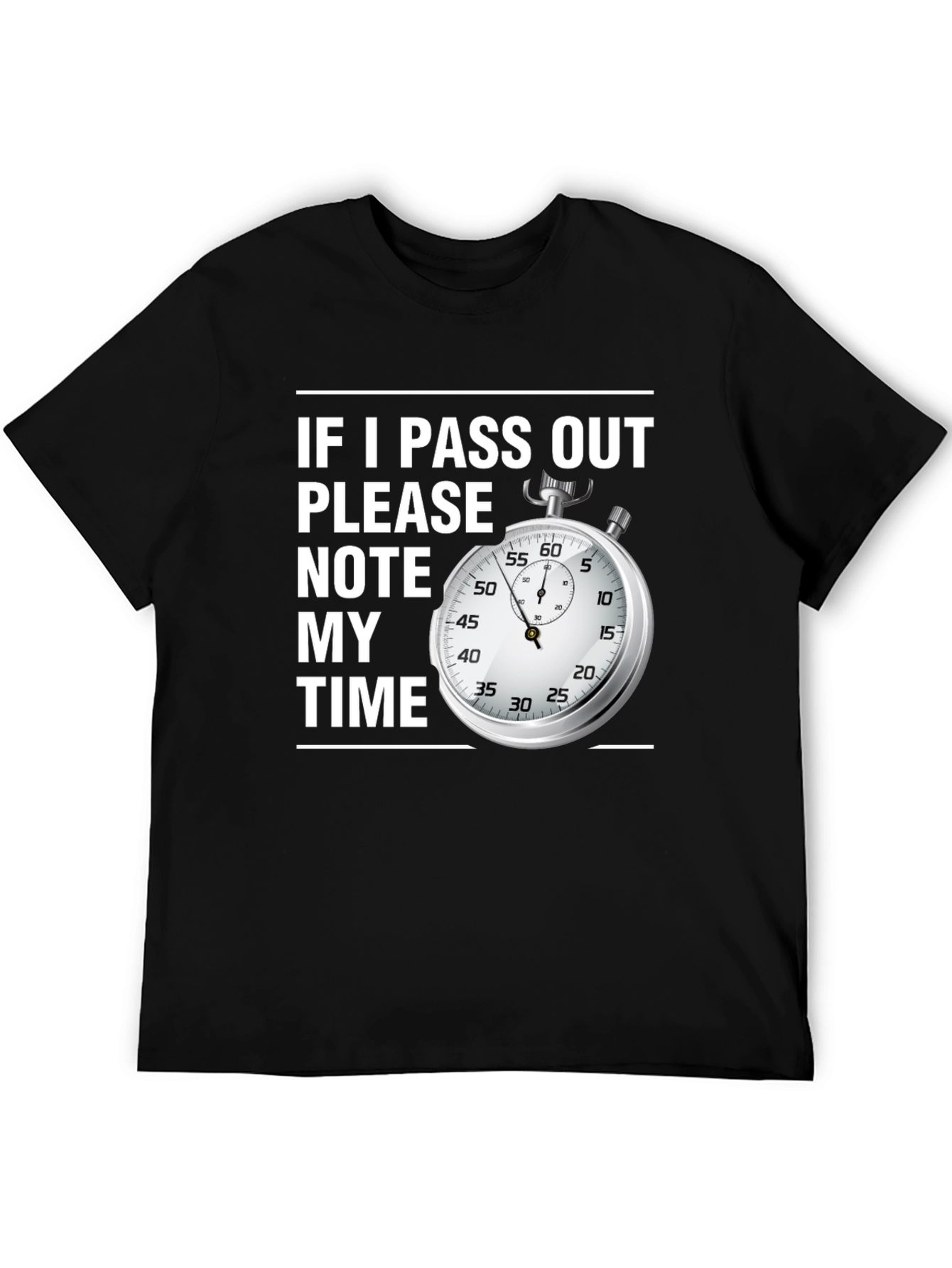 Black If I Pass Out Note My Time Funny T-Shirt view 5