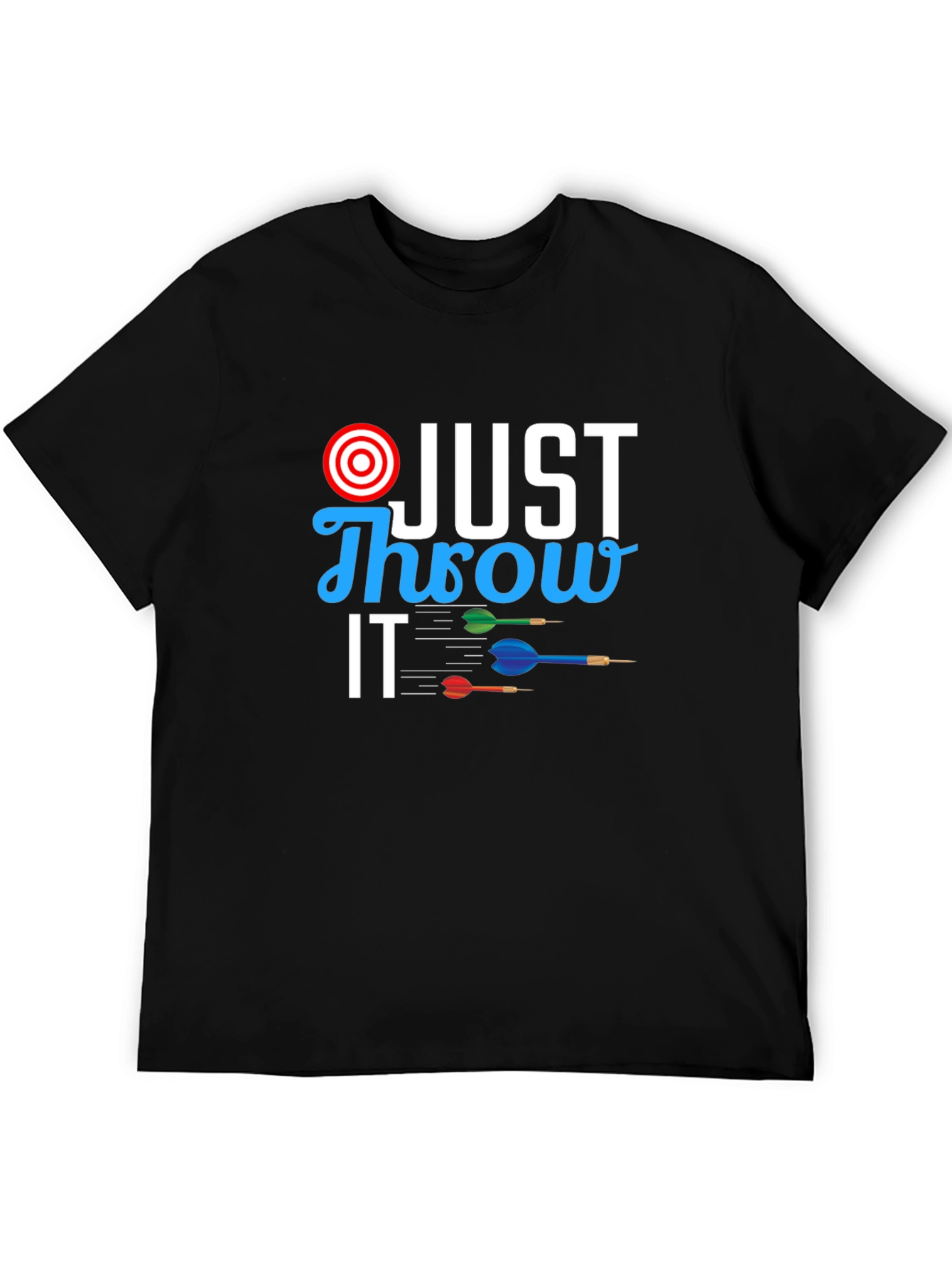 Black Just Throw It T-Shirt - Dart Design view 5