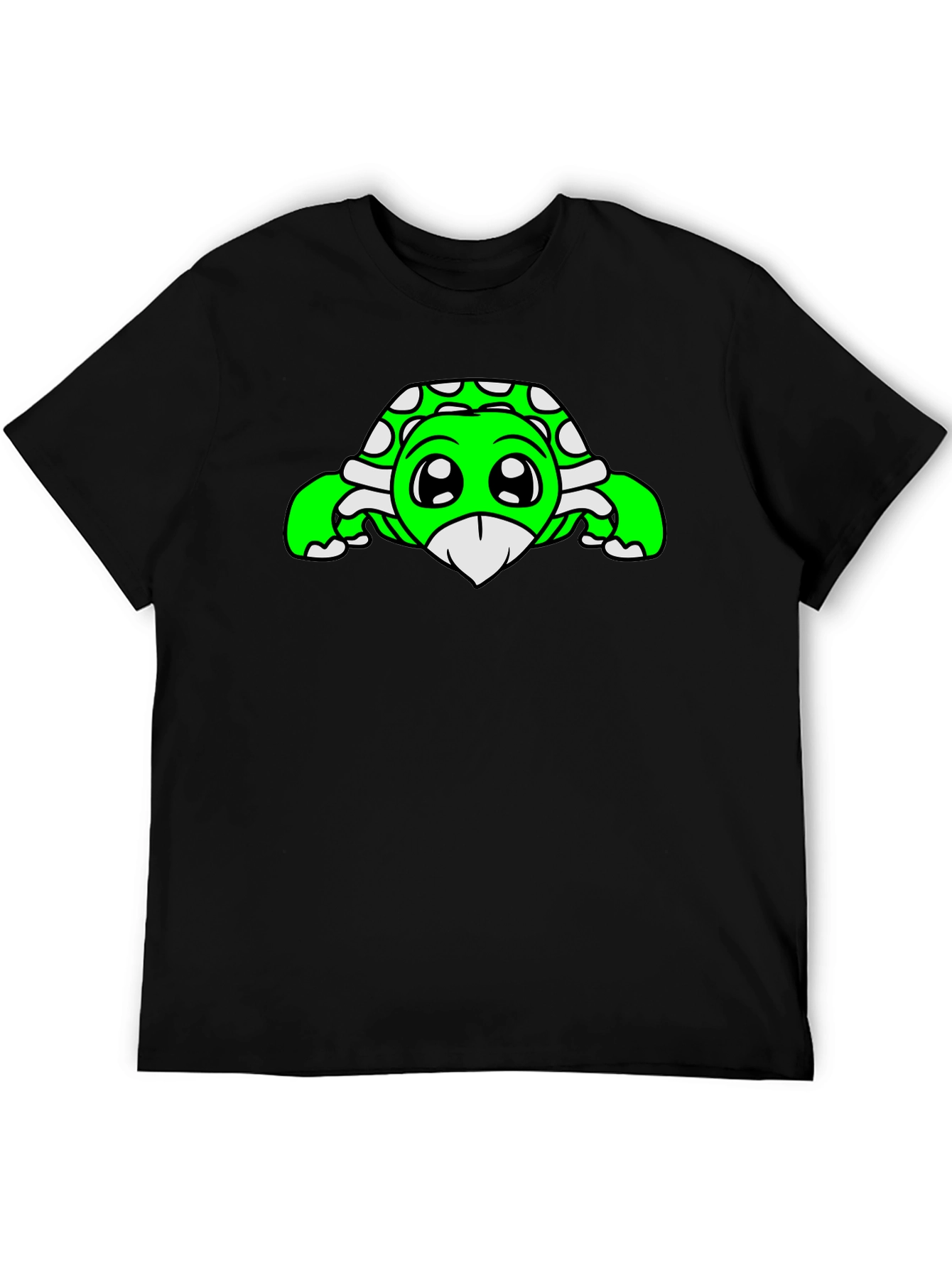 Black Cute Turtle Graphic Tee - Black view 5