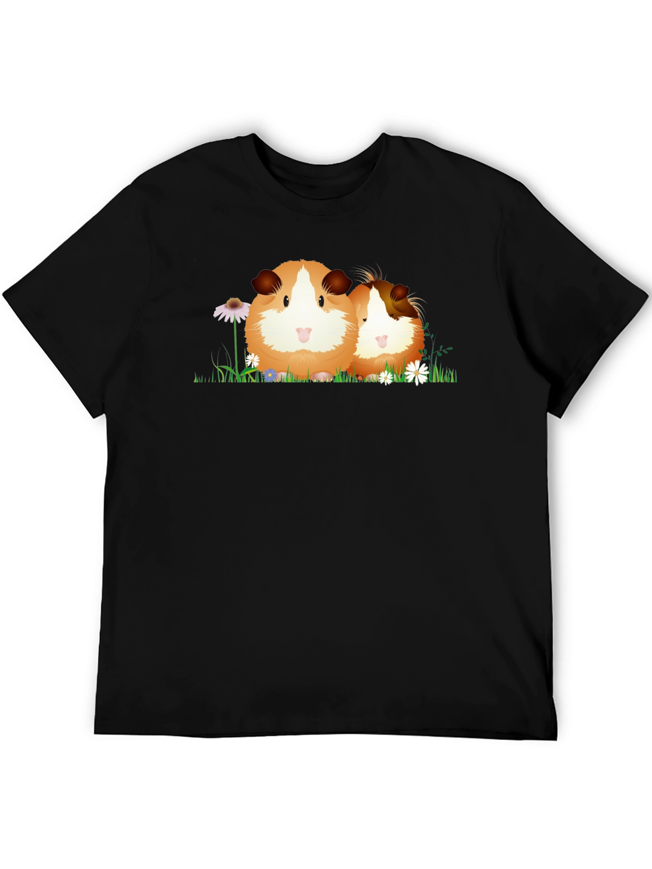 Black Guinea Pig Graphic Tee - Cute Animal Lover Shirt view 5