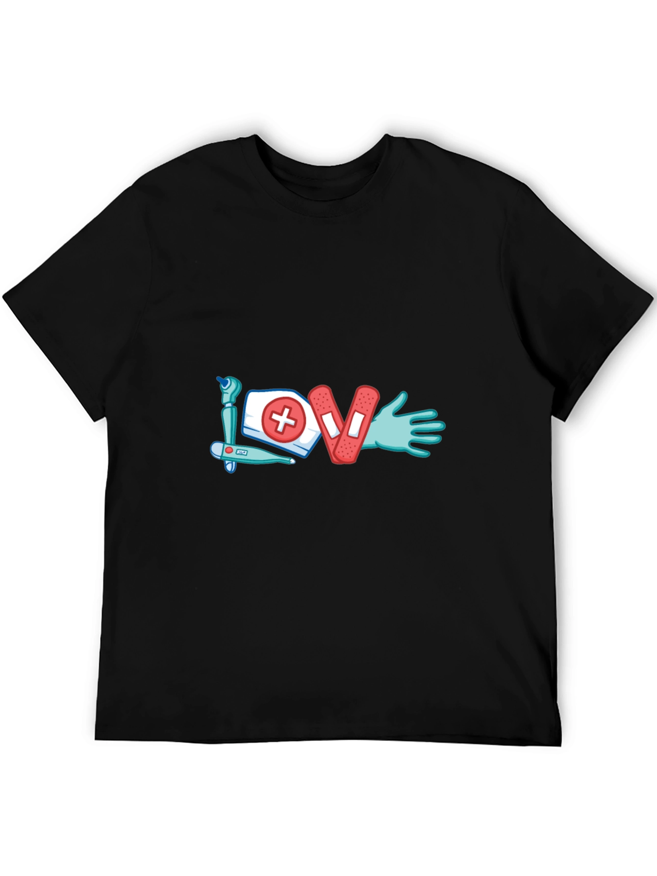 Black Medical Love T-Shirt - Nurse Doctor Gift view 5