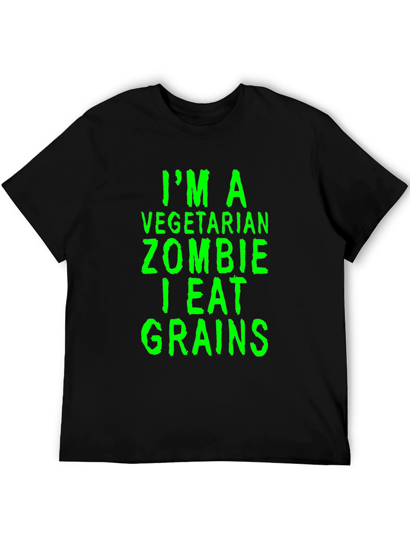 Black Vegetarian Zombie Grain Eater Graphic Tee view 5
