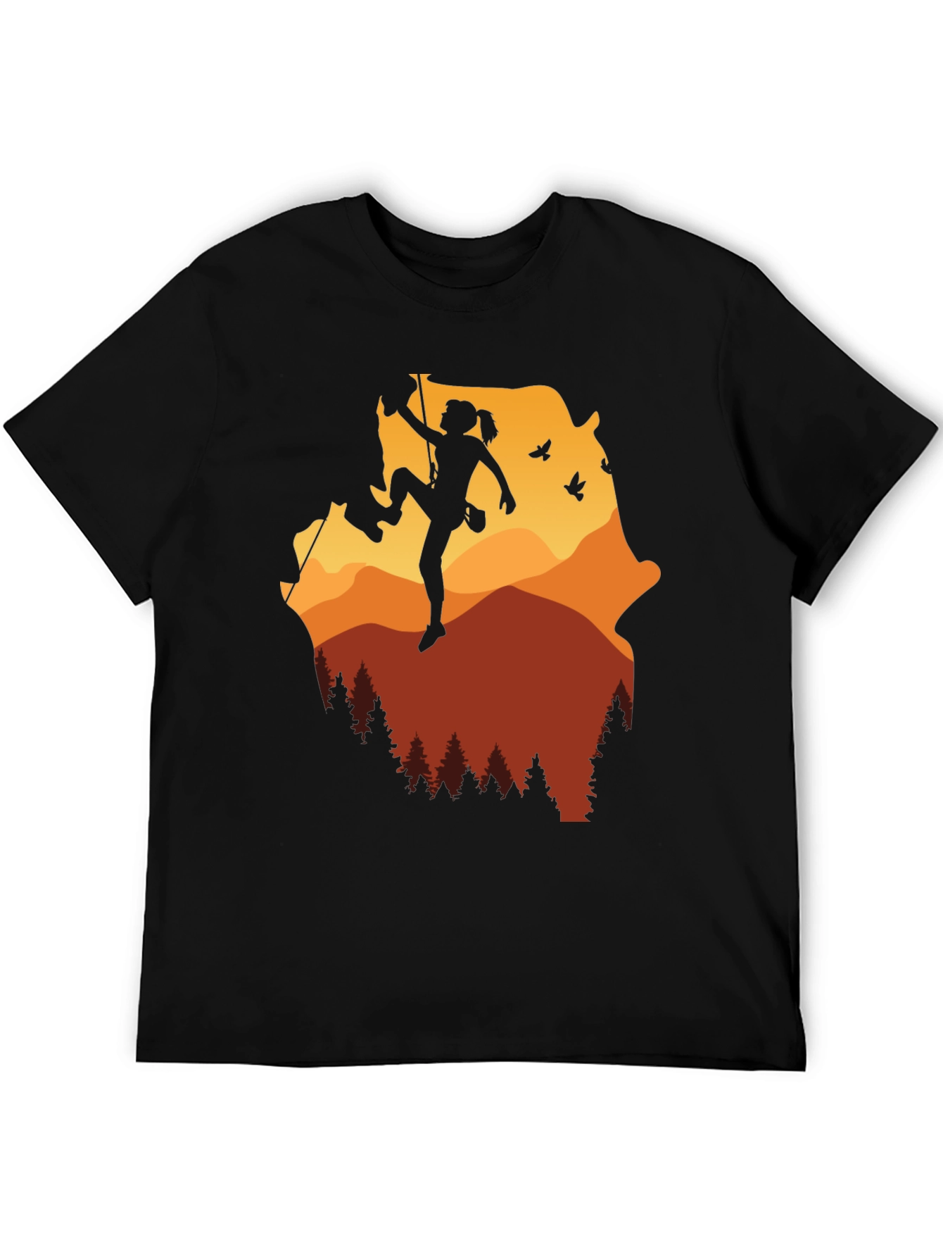 Black Mountain Climbing Graphic Tee - Adventure Awaits view 5