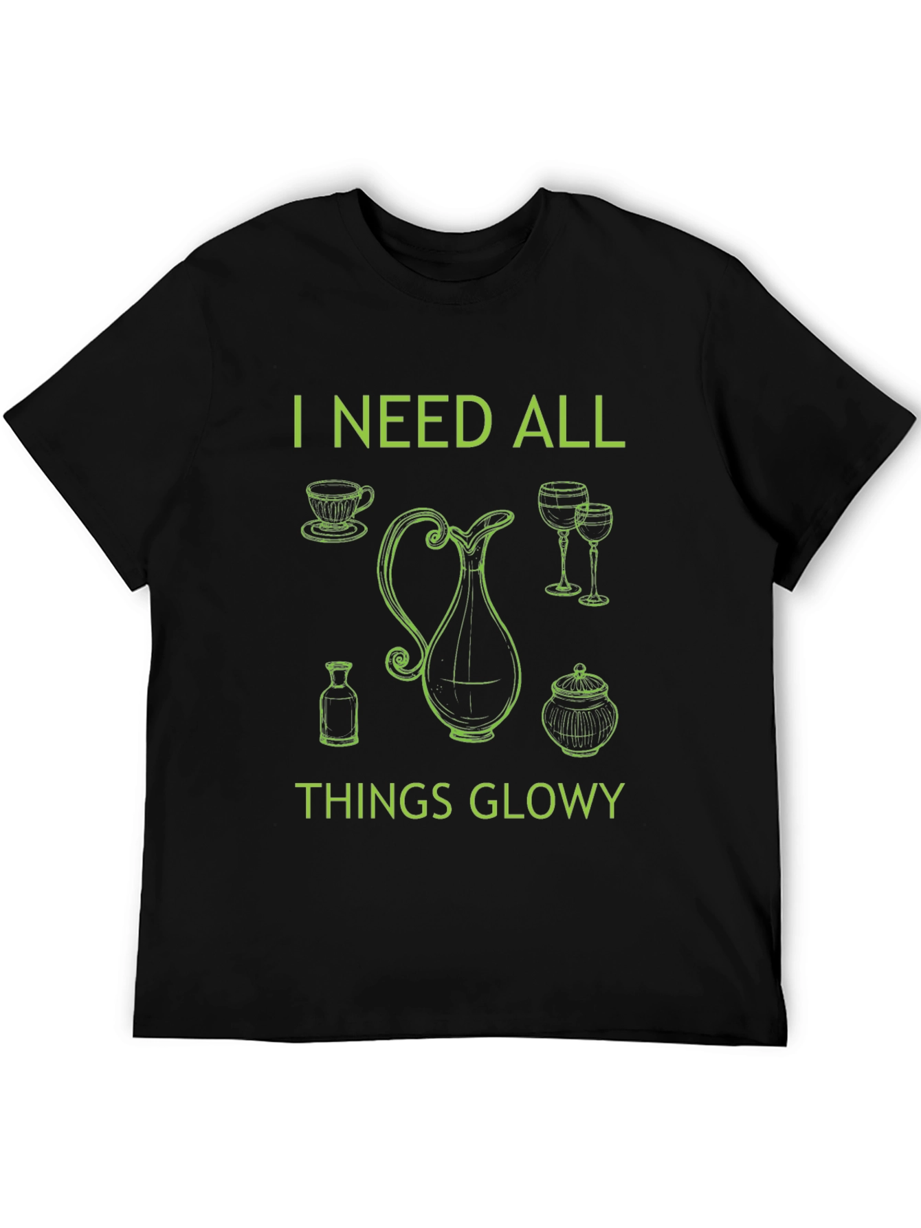 Black I Need All Things Glowy T-Shirt - Black view 5