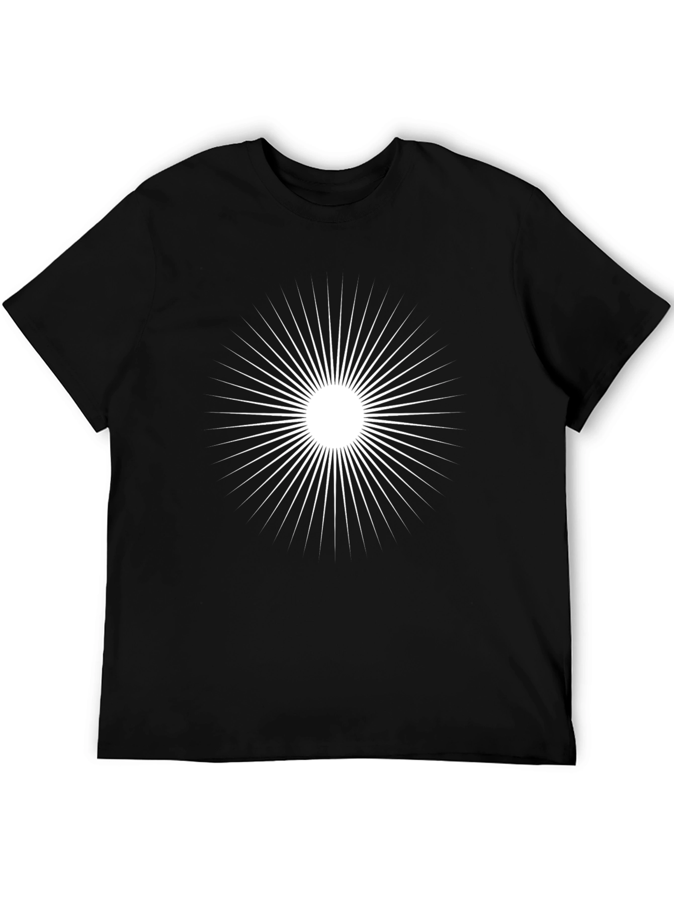 Black Starburst Graphic Tee - Black Cotton Blend Shirt view 5