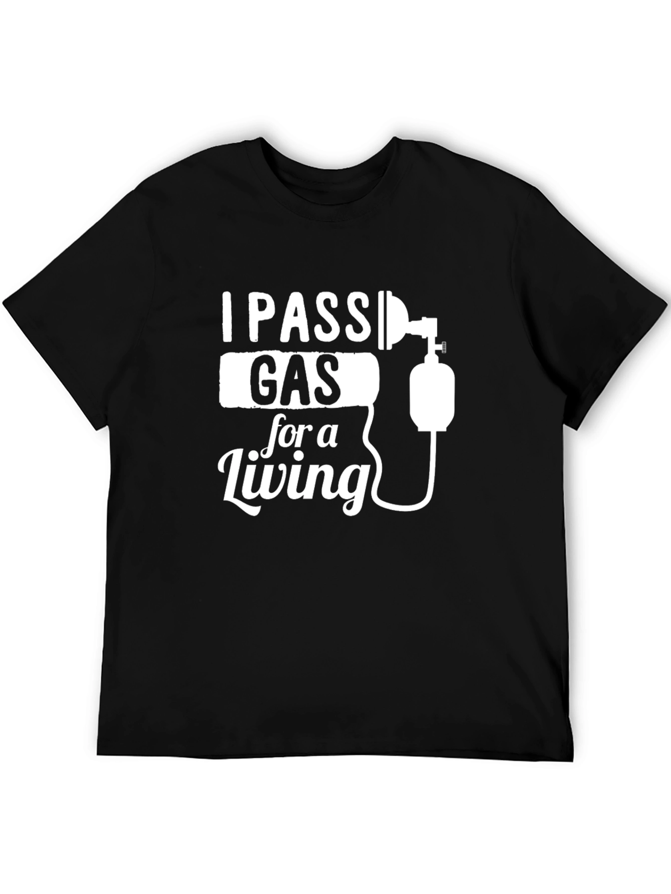 Black I Pass Gas For A Living Graphic T-Shirt view 5
