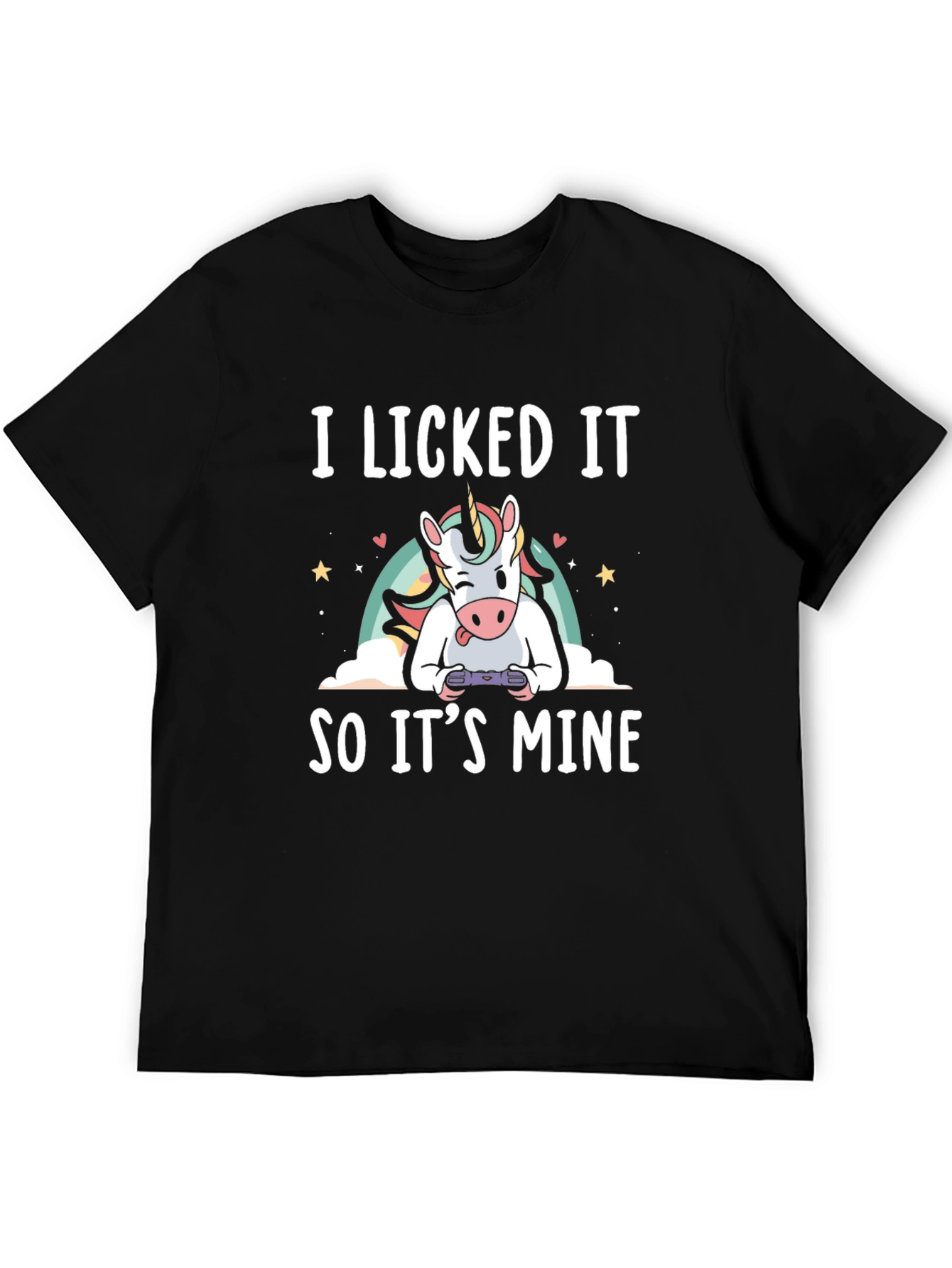 I Licked It So It's Mine Unicorn Gamer T-Shirt - 5