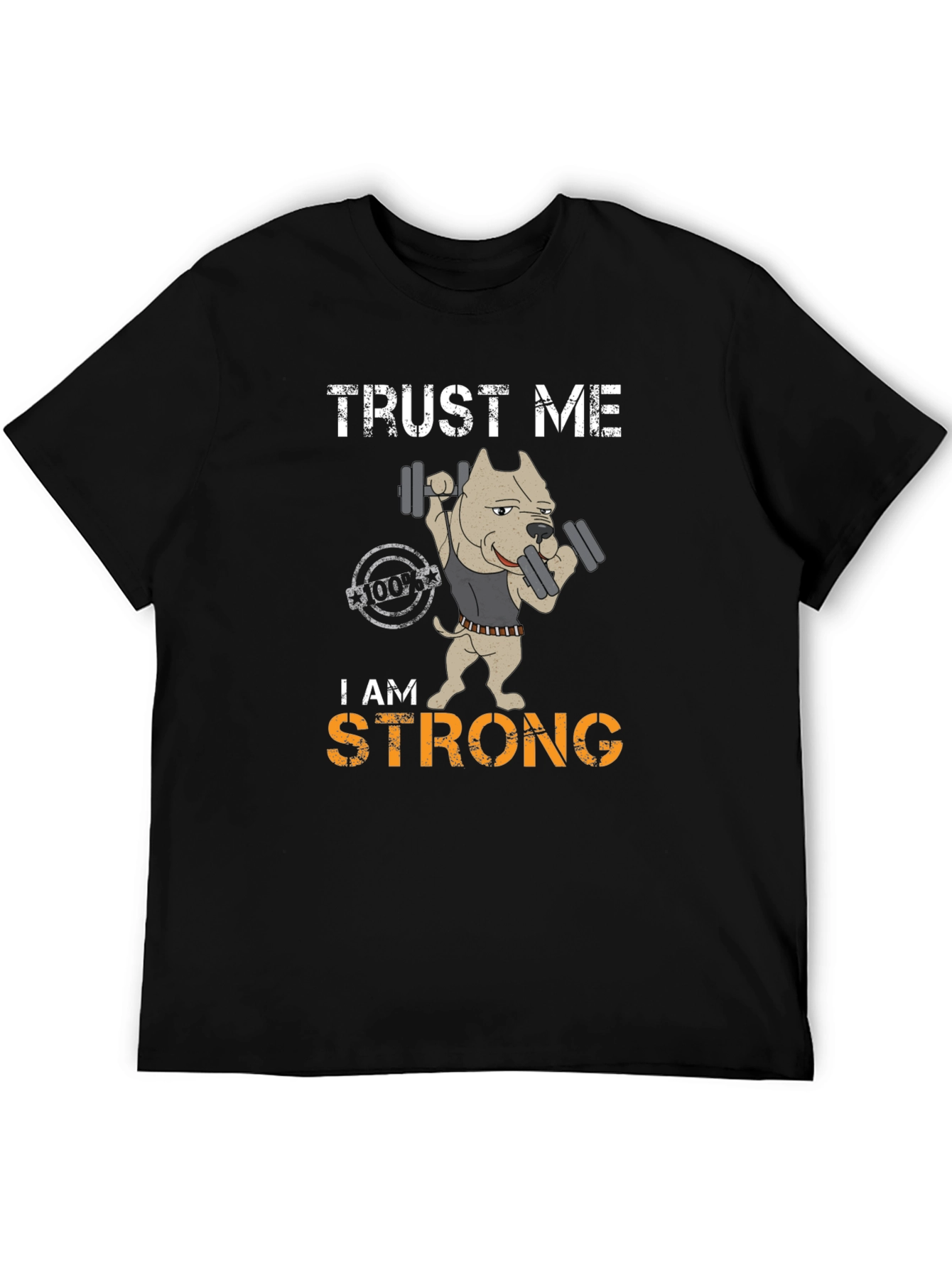 Black Trust Me I am Strong Graphic T-Shirt view 5