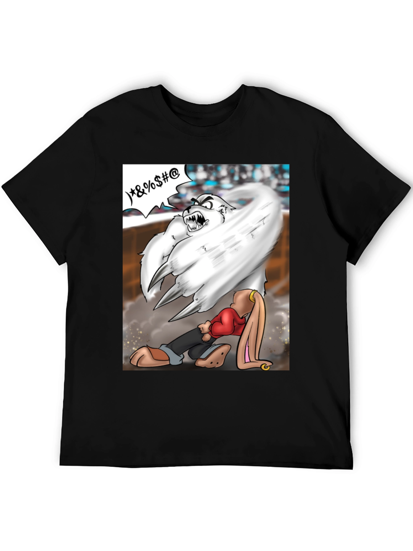 Black Cartoon Graphic T-Shirt view 5