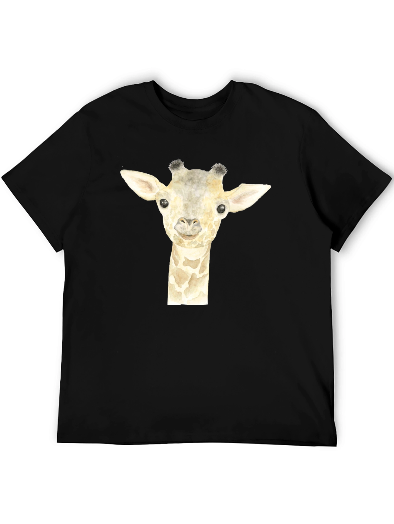 Black Giraffe Graphic Tee - Men's Black T-Shirt view 5