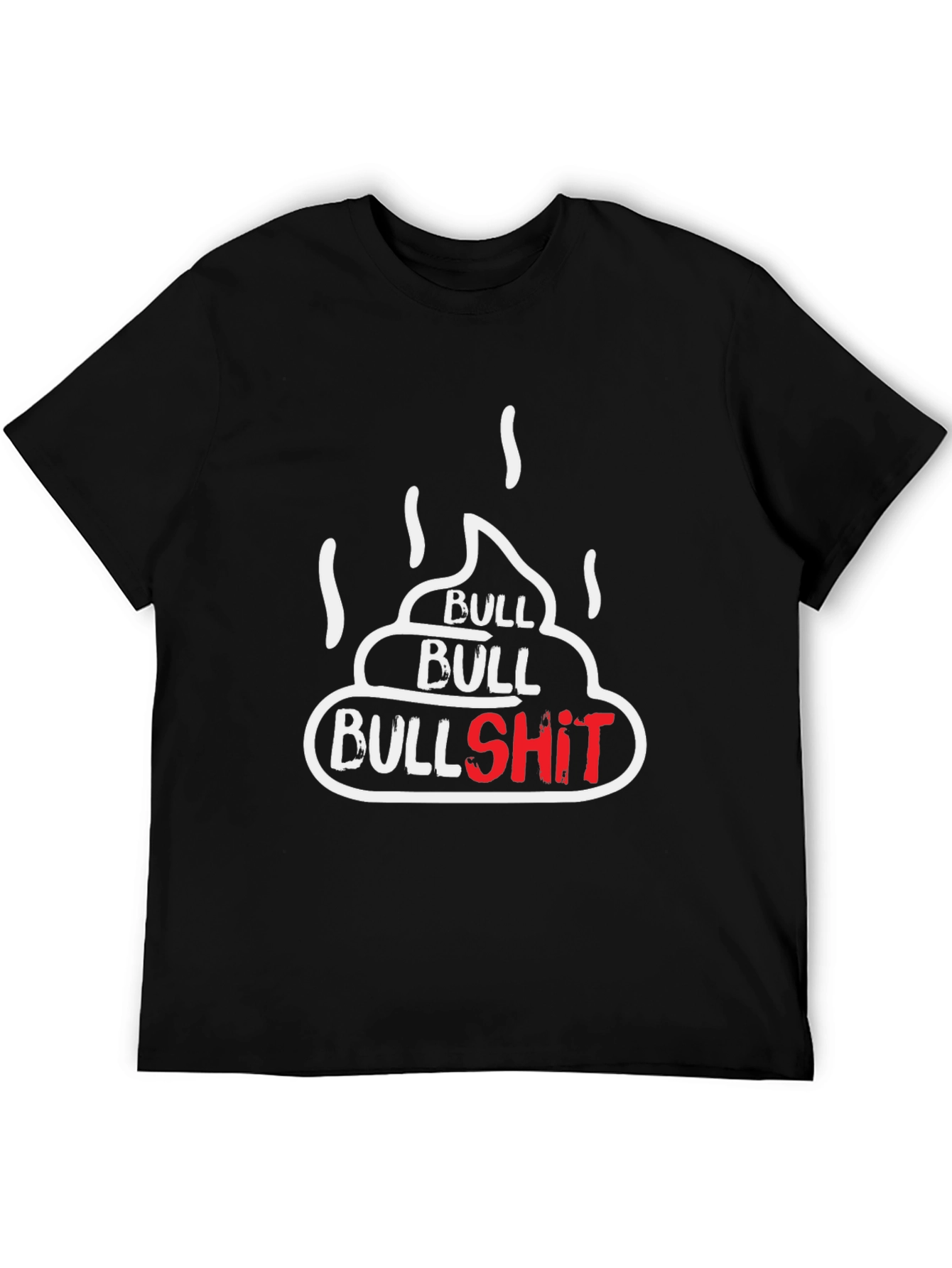 Black Bullshit T-Shirt - Humorous Graphic Tee view 5