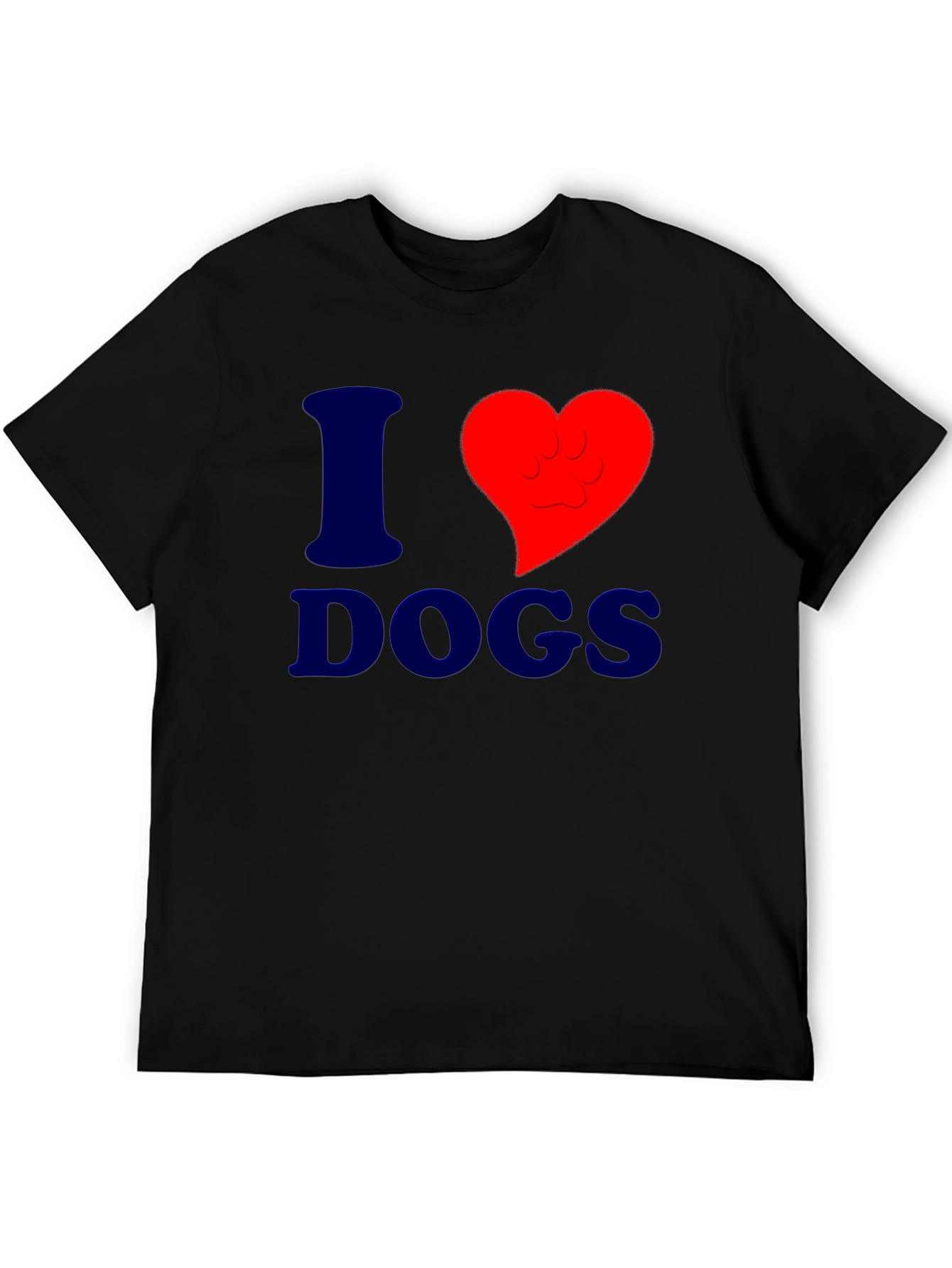 Black I Heart Dogs Graphic Tee - Stylish & Comfortable view 5
