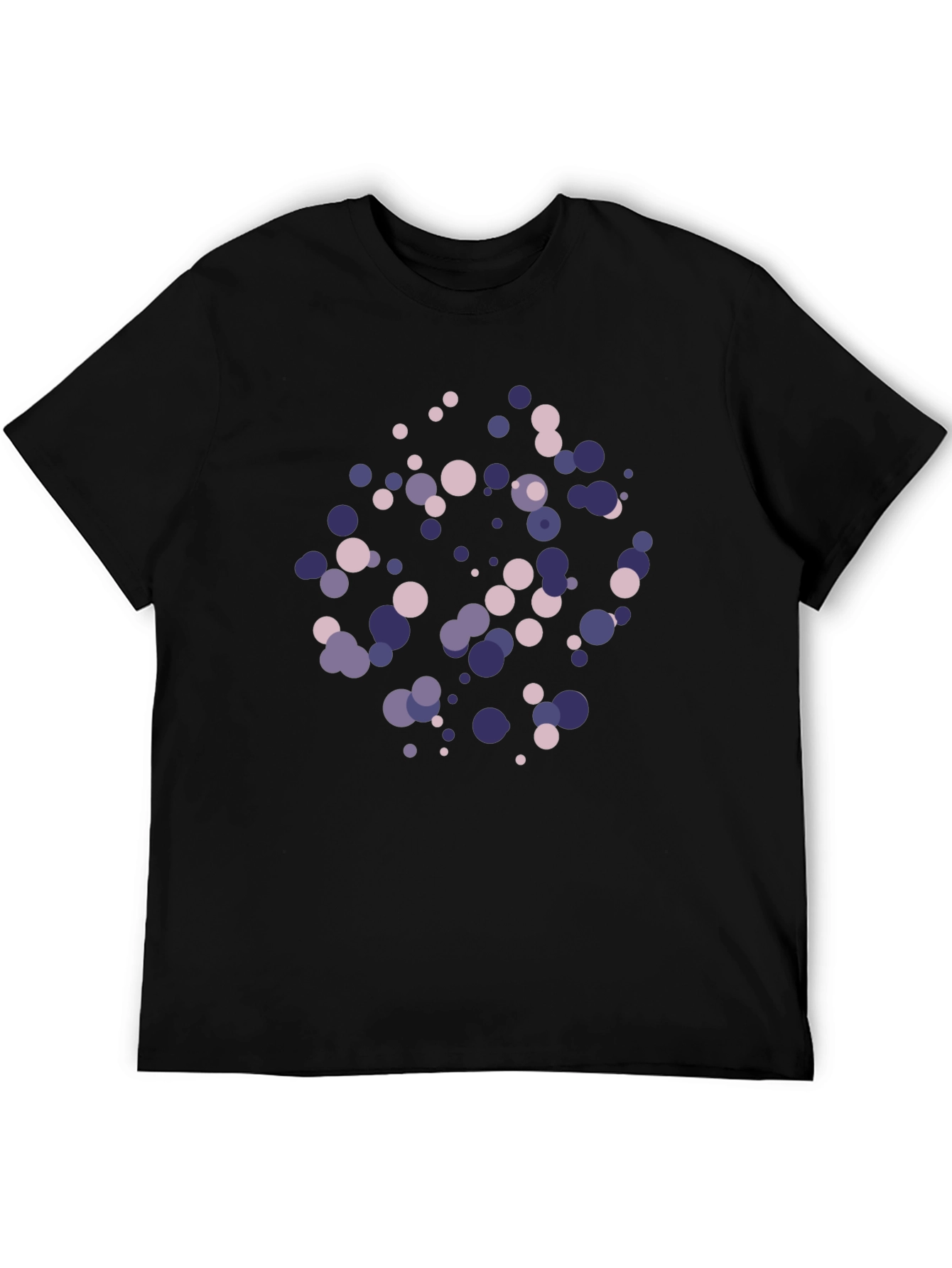 Black Modern Abstract Dot T-Shirt view 5