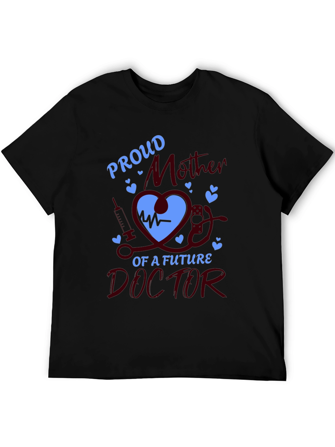 Black Proud Mother of Future Doctor T-Shirt view 5
