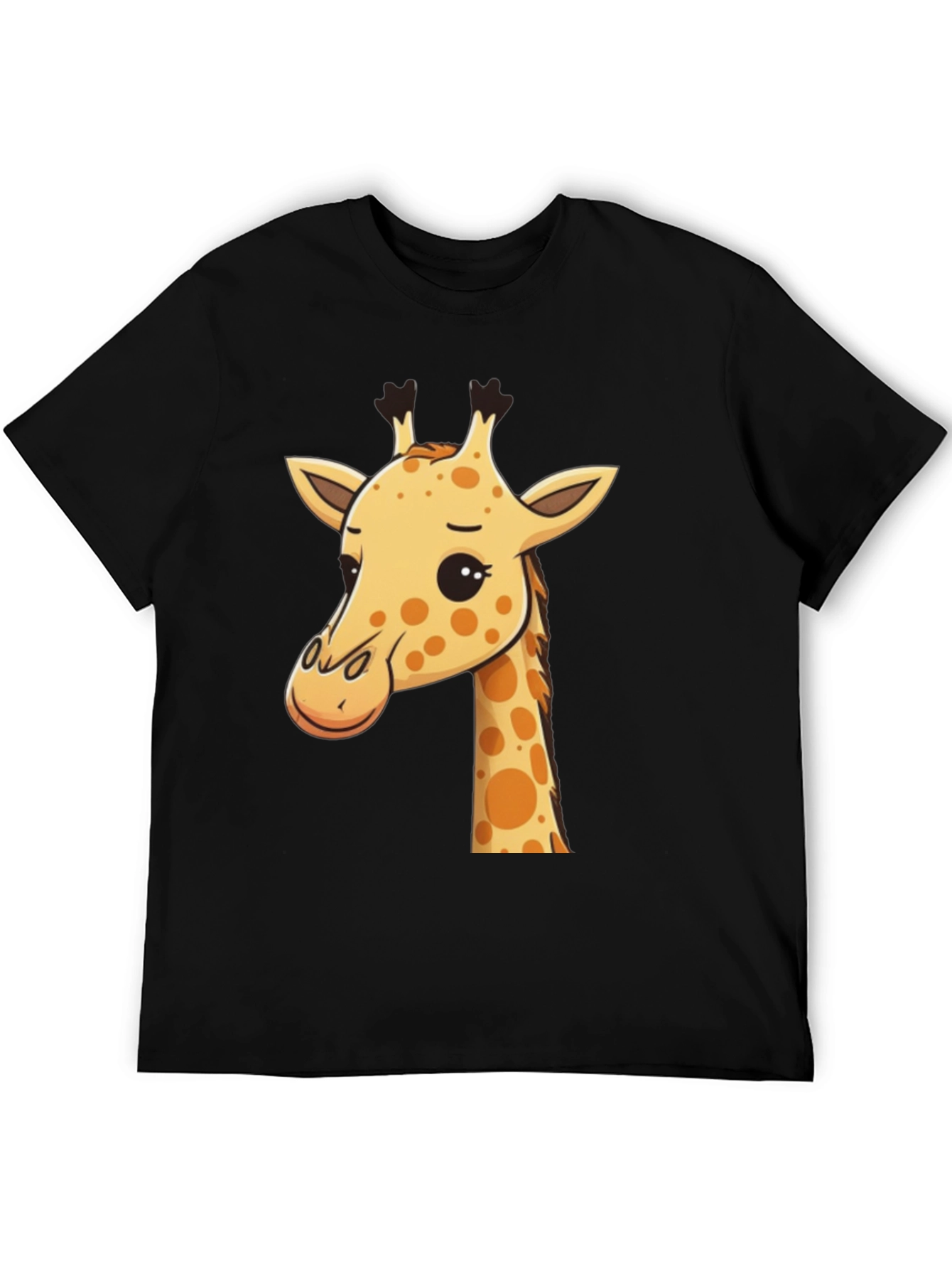Black Giraffe Graphic Tee - Men's Black Crew Neck view 5