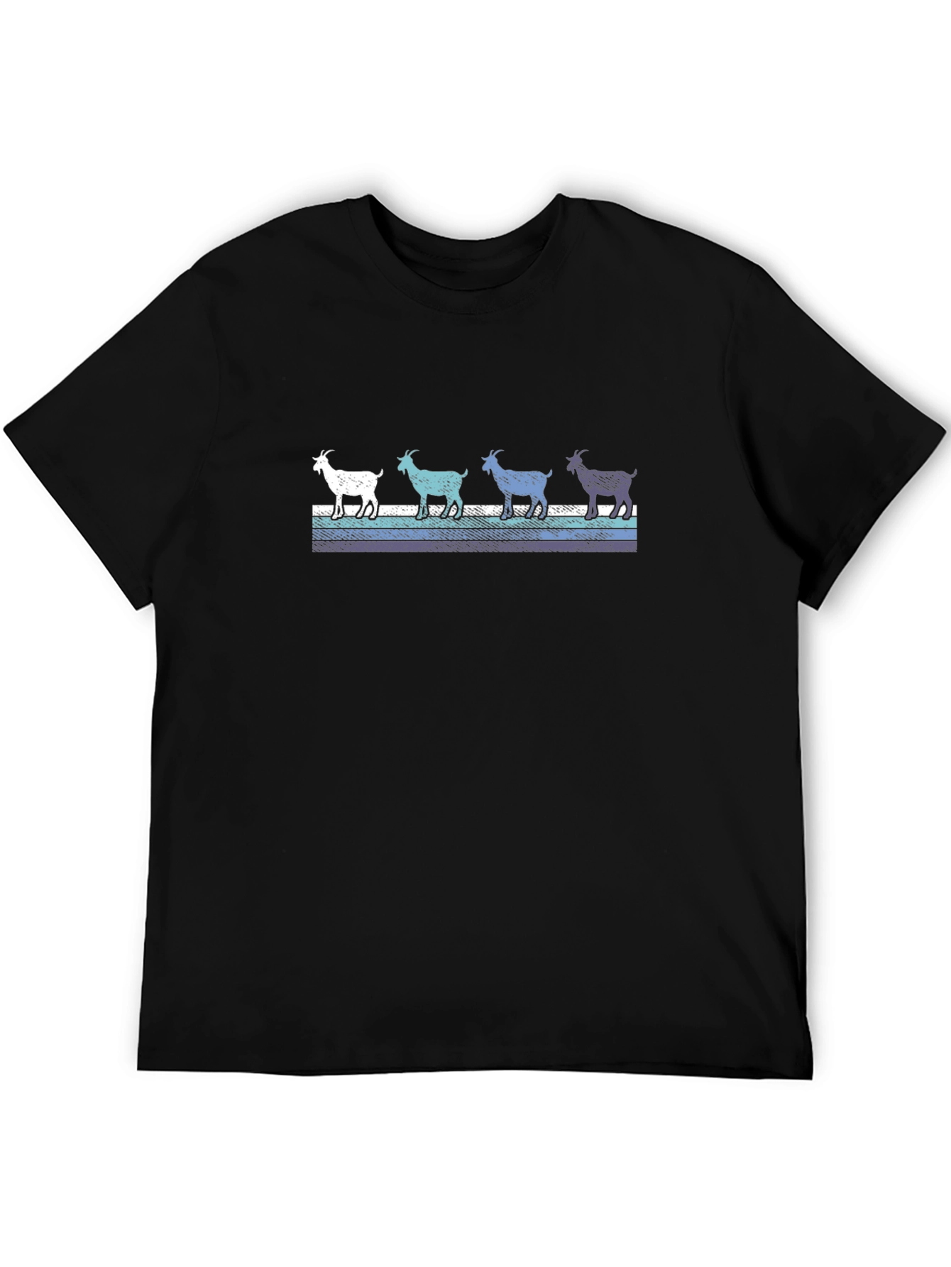 Black Retro Goat Parade Graphic Tee view 5