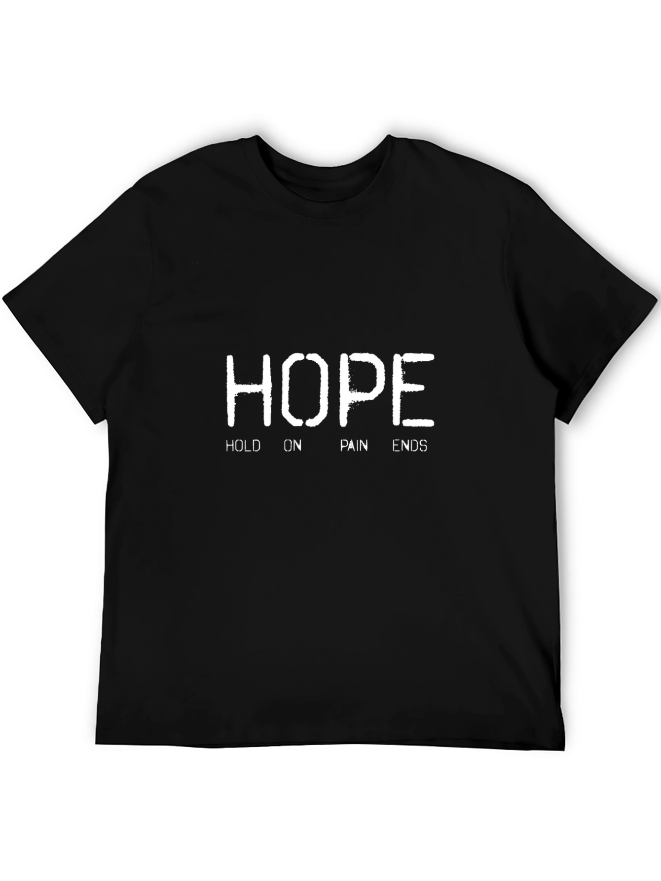 Black HOPE Graphic Tee - Hold On Pain Ends view 5