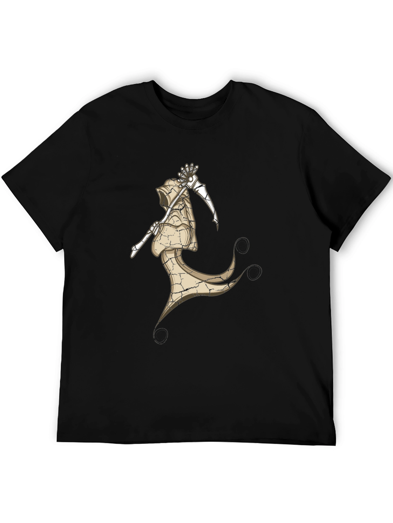 Black Grim Reaper Graphic Tee - Dark Humor T-Shirt view 5