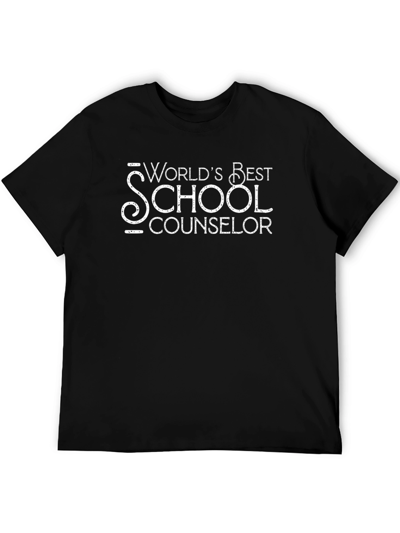 Black World's Best School Counselor T-Shirt view 5
