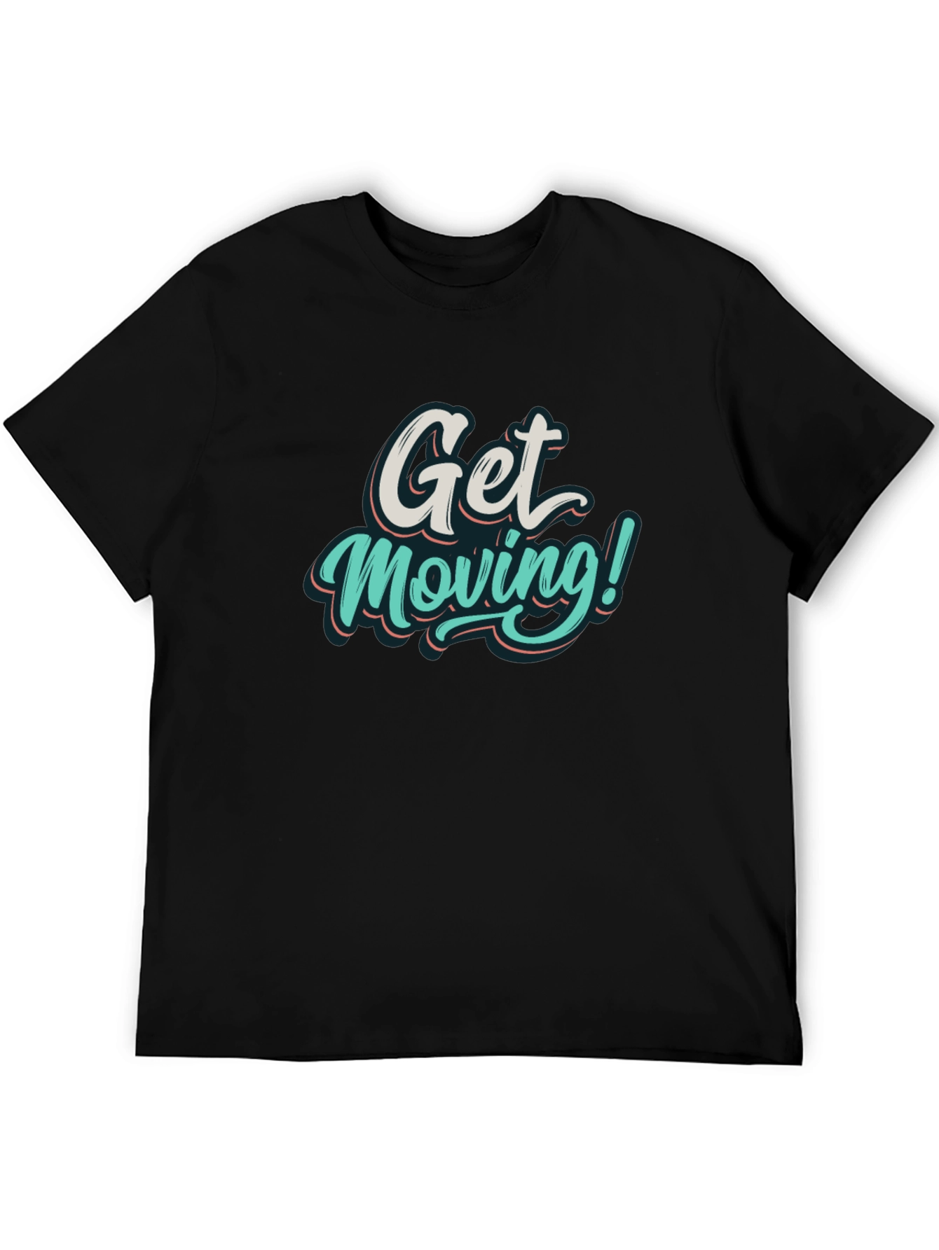 Black Get Moving Graphic T-Shirt view 5