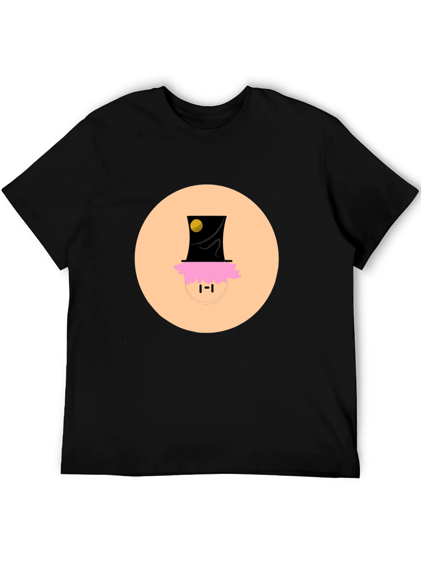 Black Funky Top Hat Tee - Unique Graphic Print T-Shirt view 5
