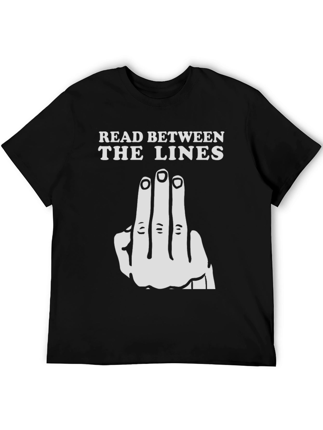 Black Read Between The Lines Graphic T-Shirt view 5