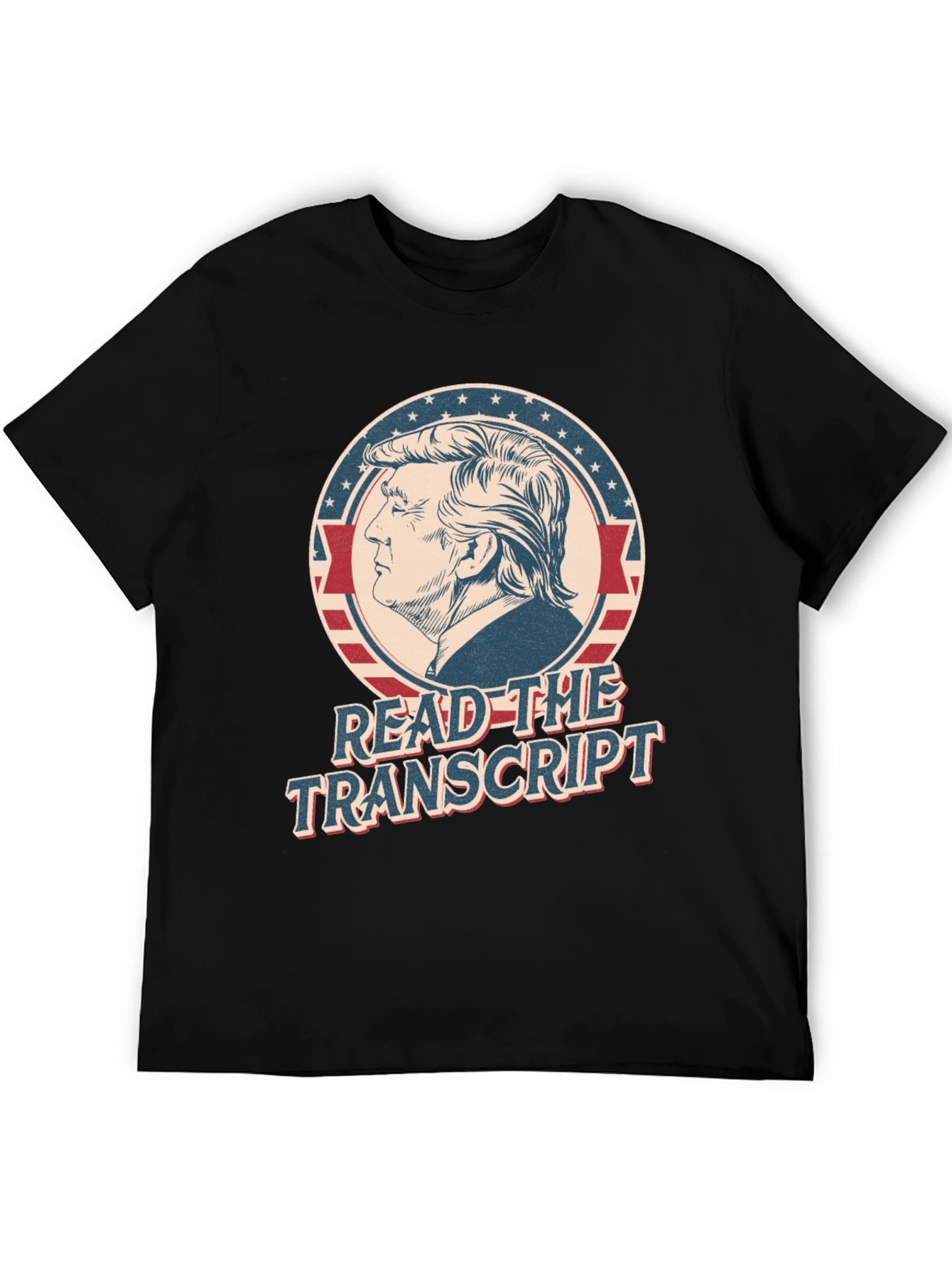 Black Read The Transcript T-Shirt - Political Statement Tee view 5