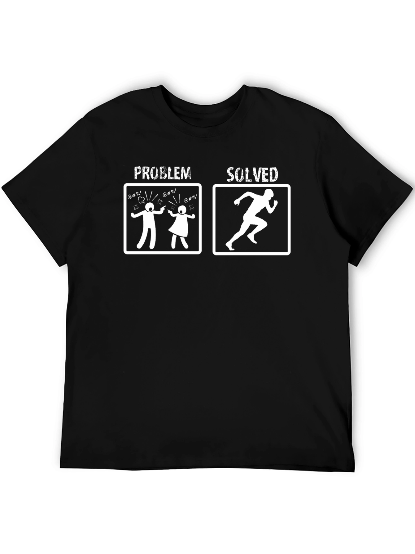 Black Problem Solved Running T-Shirt view 5