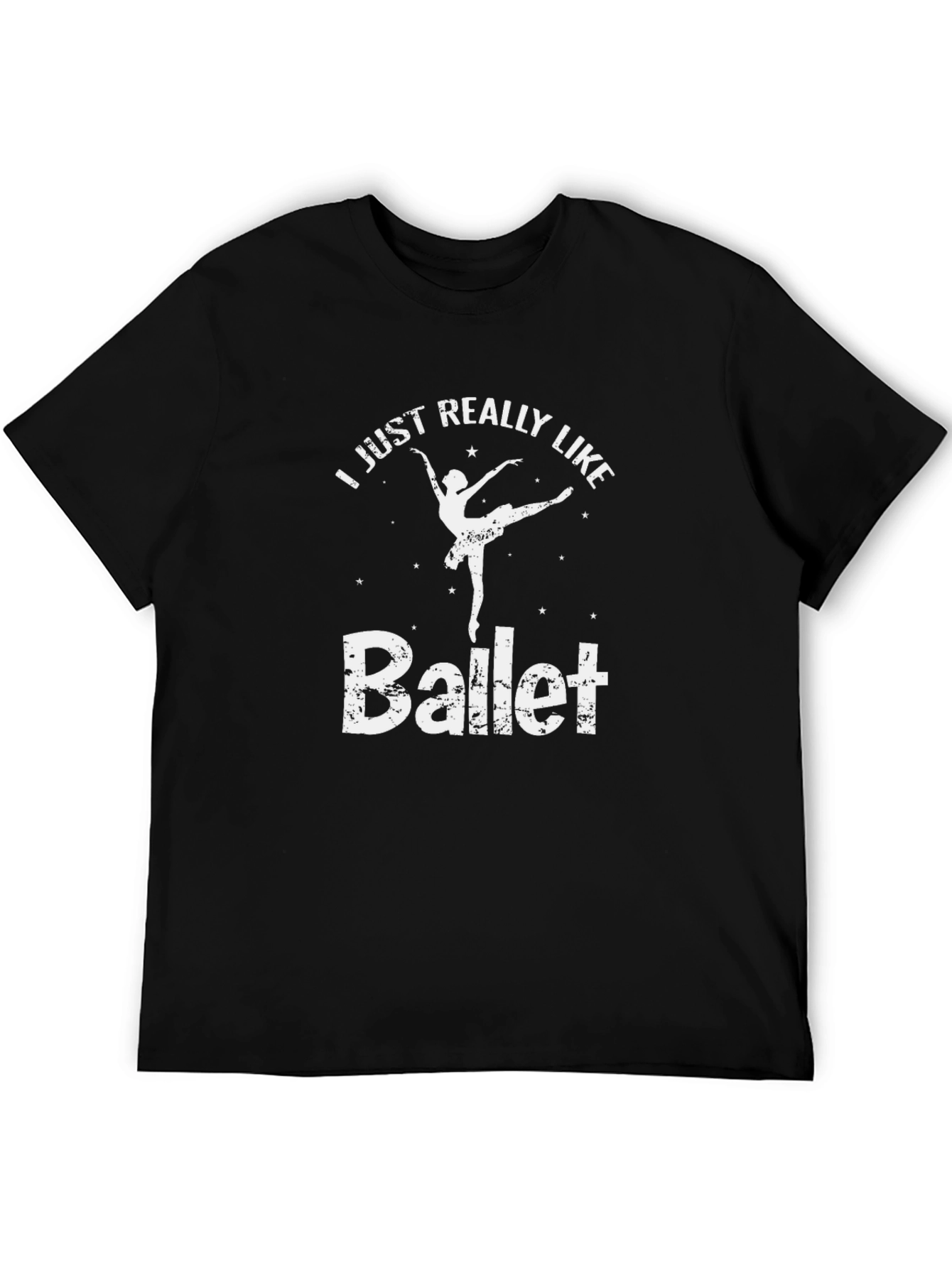 Black Ballet Lover's Black Cotton T-Shirt view 5