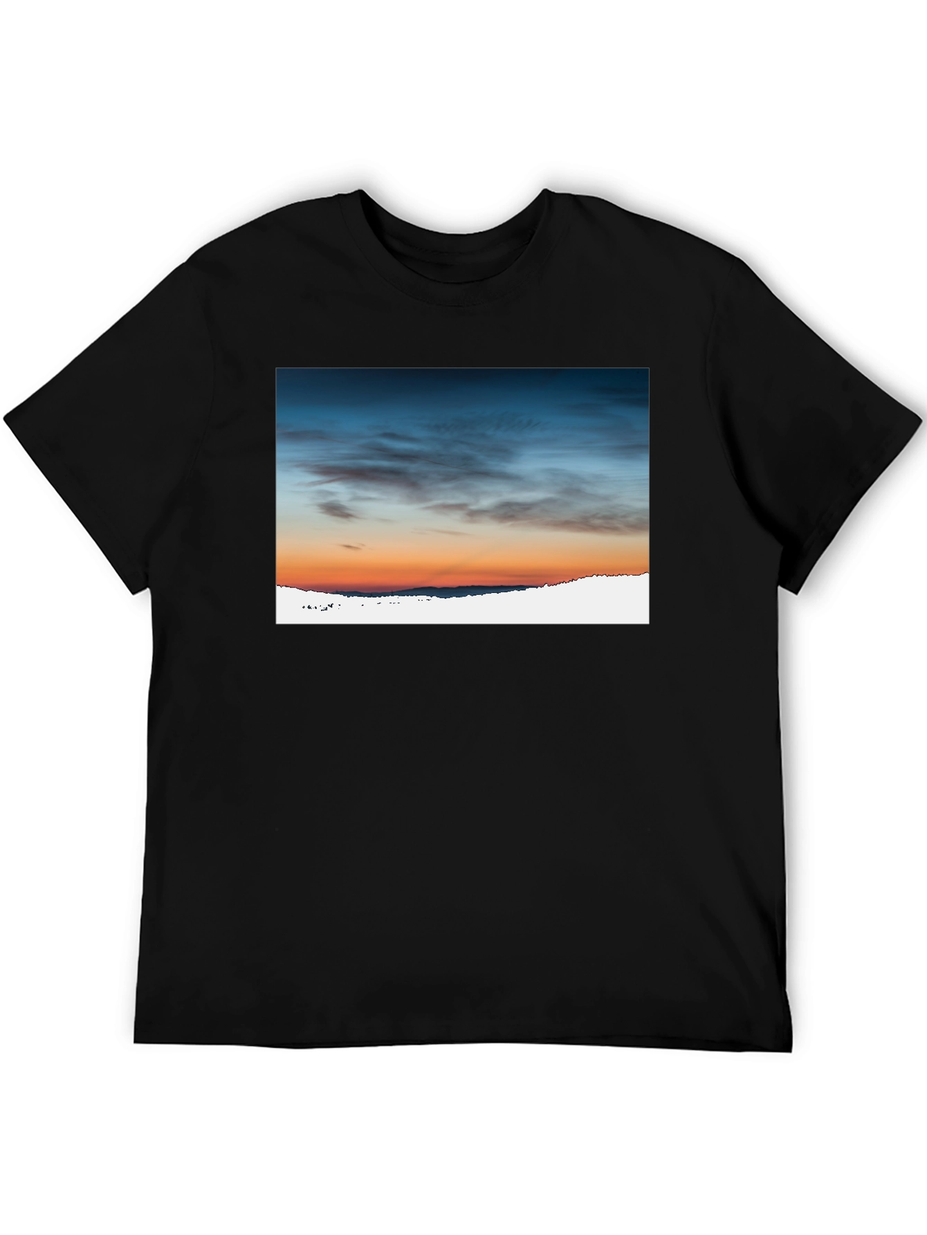 Black Sunset Sky Graphic Tee - Premium Cotton Blend view 5
