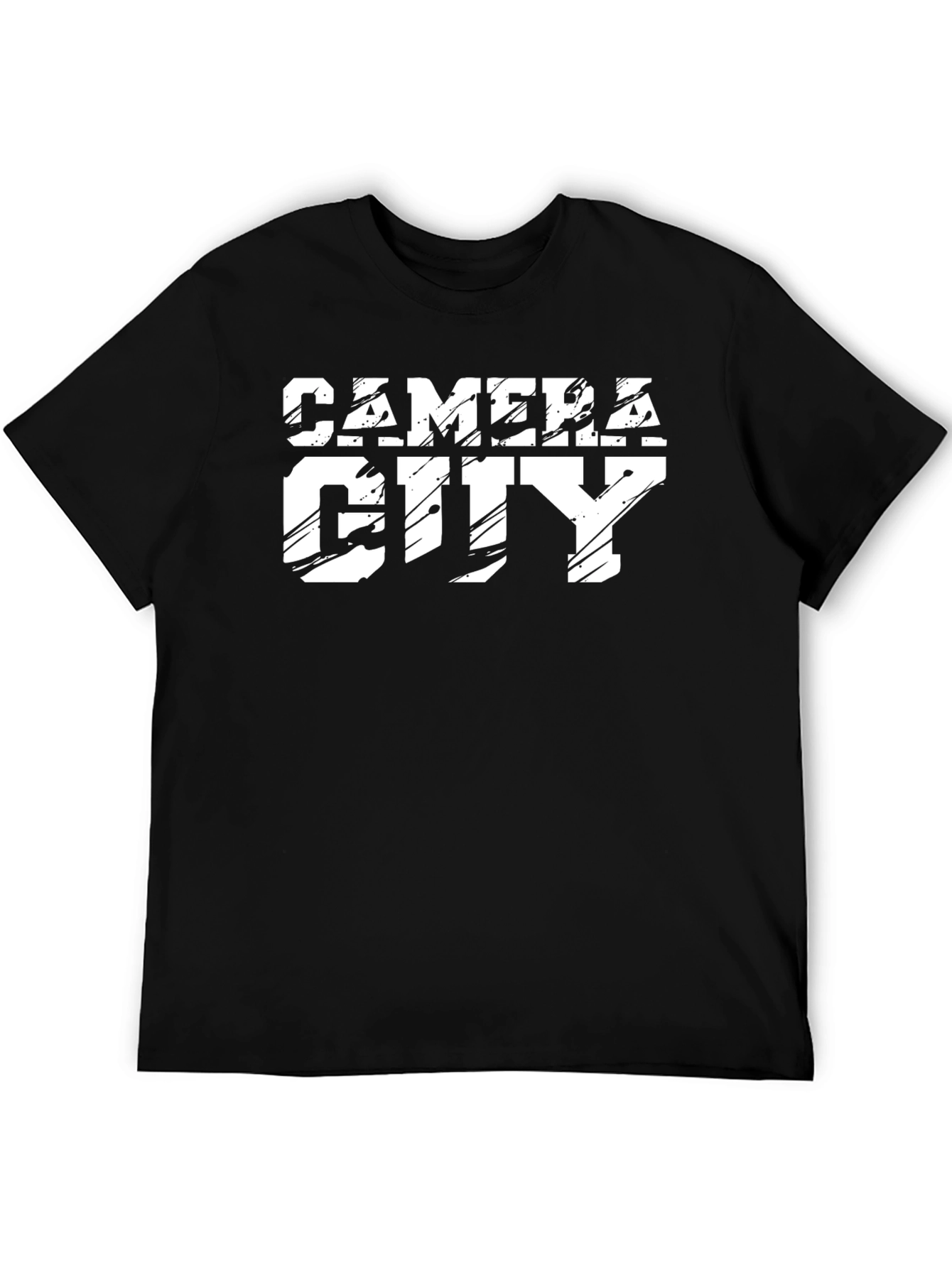 Black Camera City Graphic T-Shirt - Black Cotton Tee view 5