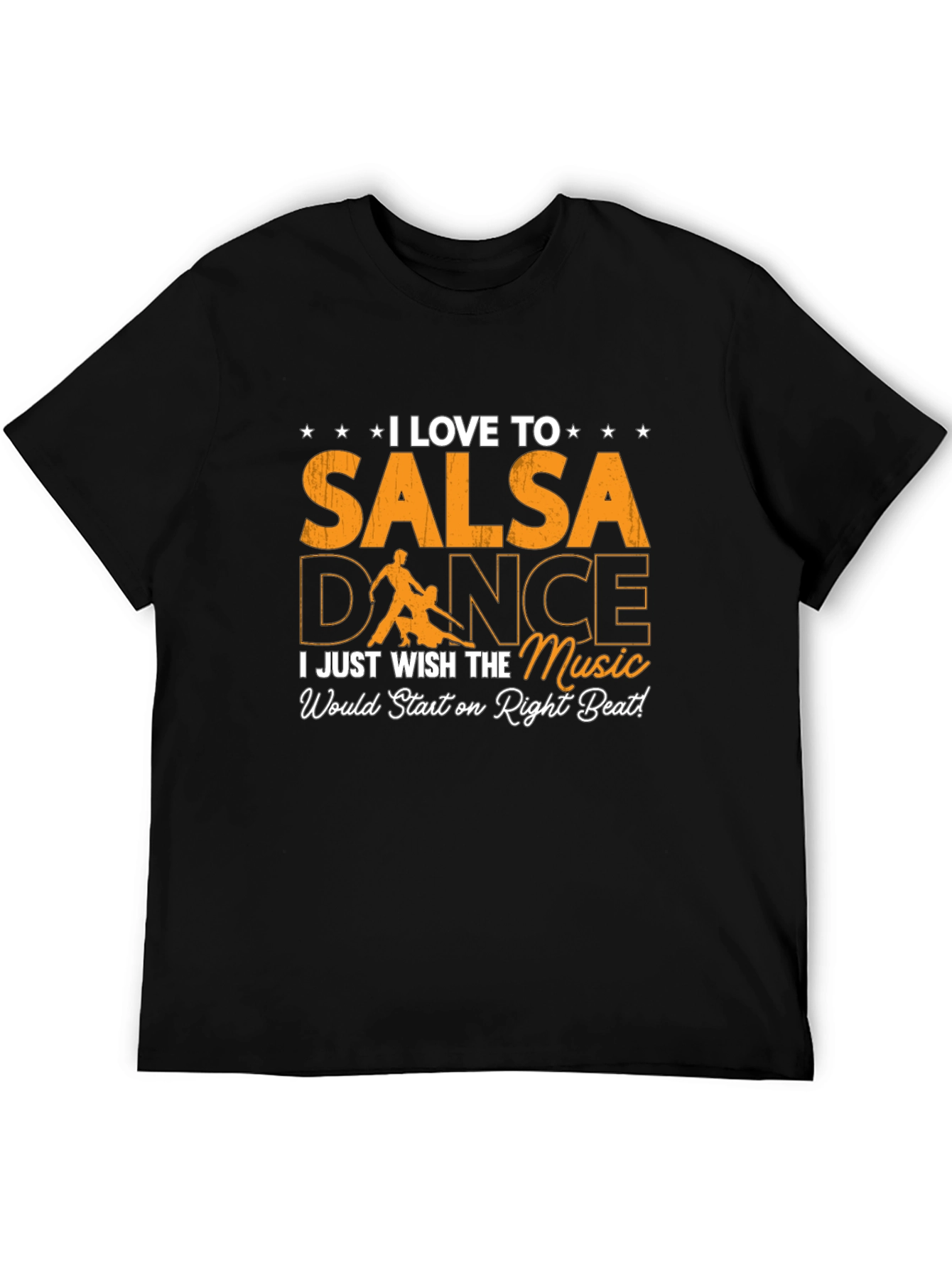 Black I Love Salsa Dance T-Shirt - Right Beat Music view 5