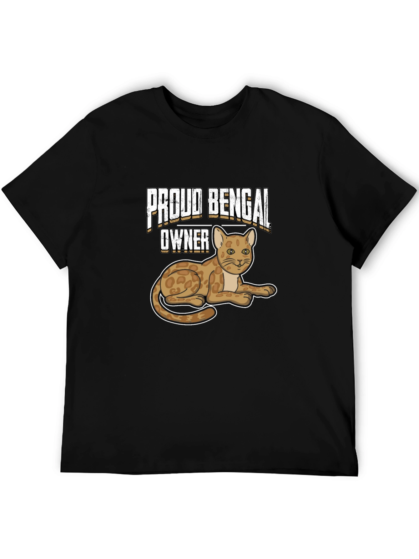 Black Proud Bengal Owner Black T-Shirt view 5