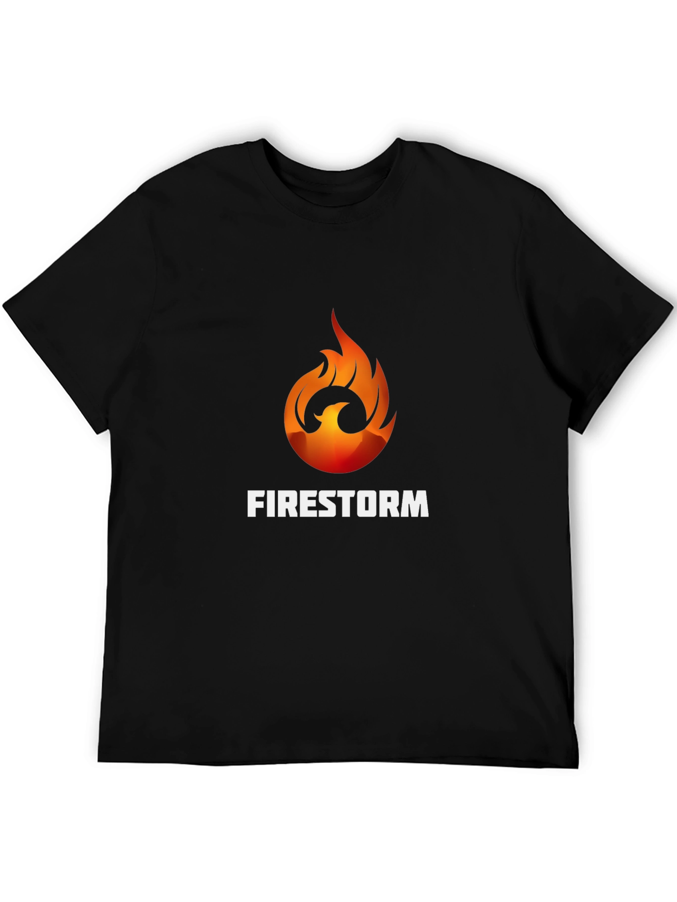 Black Firestorm Graphic Tee - Bold Design, Soft Fabric view 5