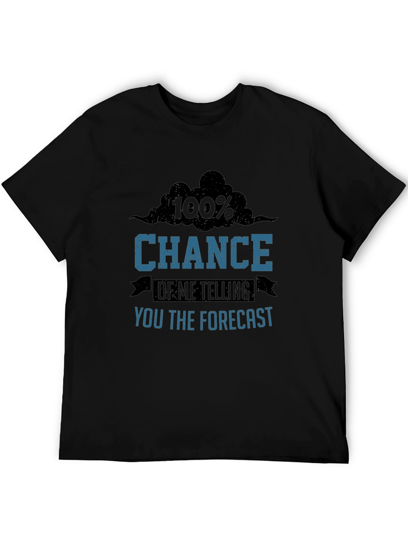 Black Funny Weather Forecast Graphic T-Shirt view 5