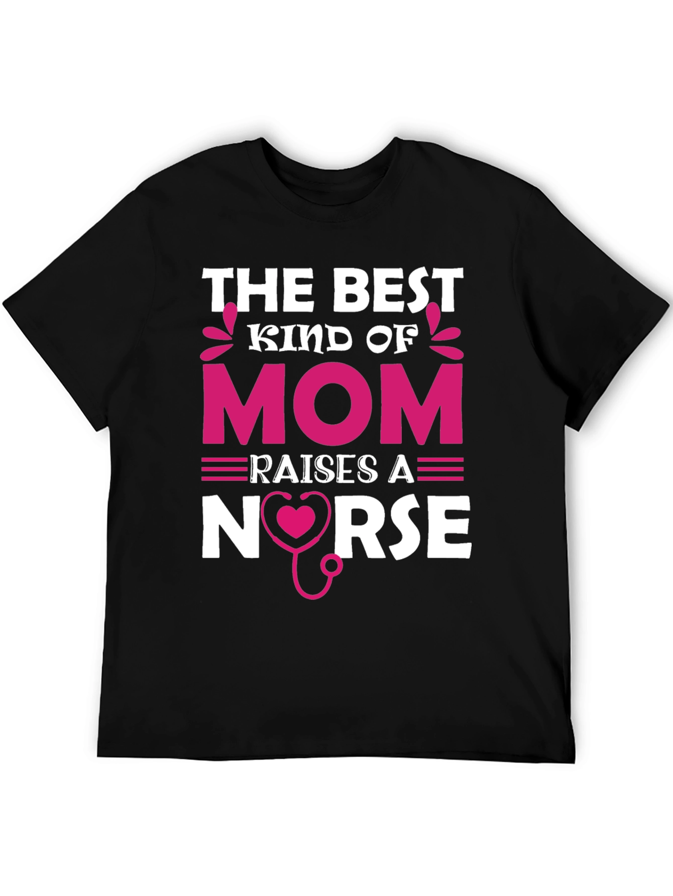 Black Best Kind of Mom Nurse T-Shirt view 5