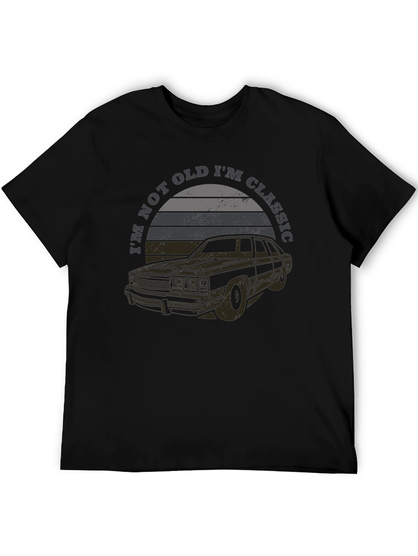 Black Classic Car T-Shirt - I'm Not Old I'm Classic view 5