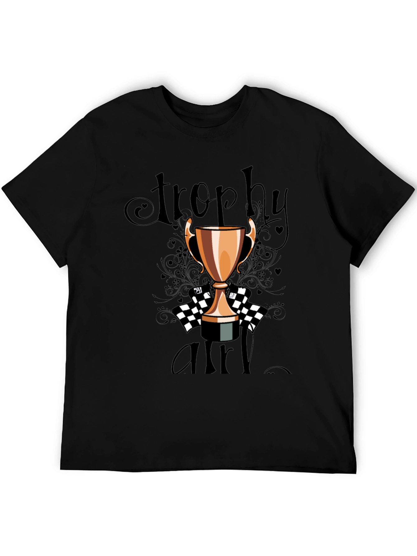 Black Trophy Girl Graphic Tee - Black Crew Neck view 5