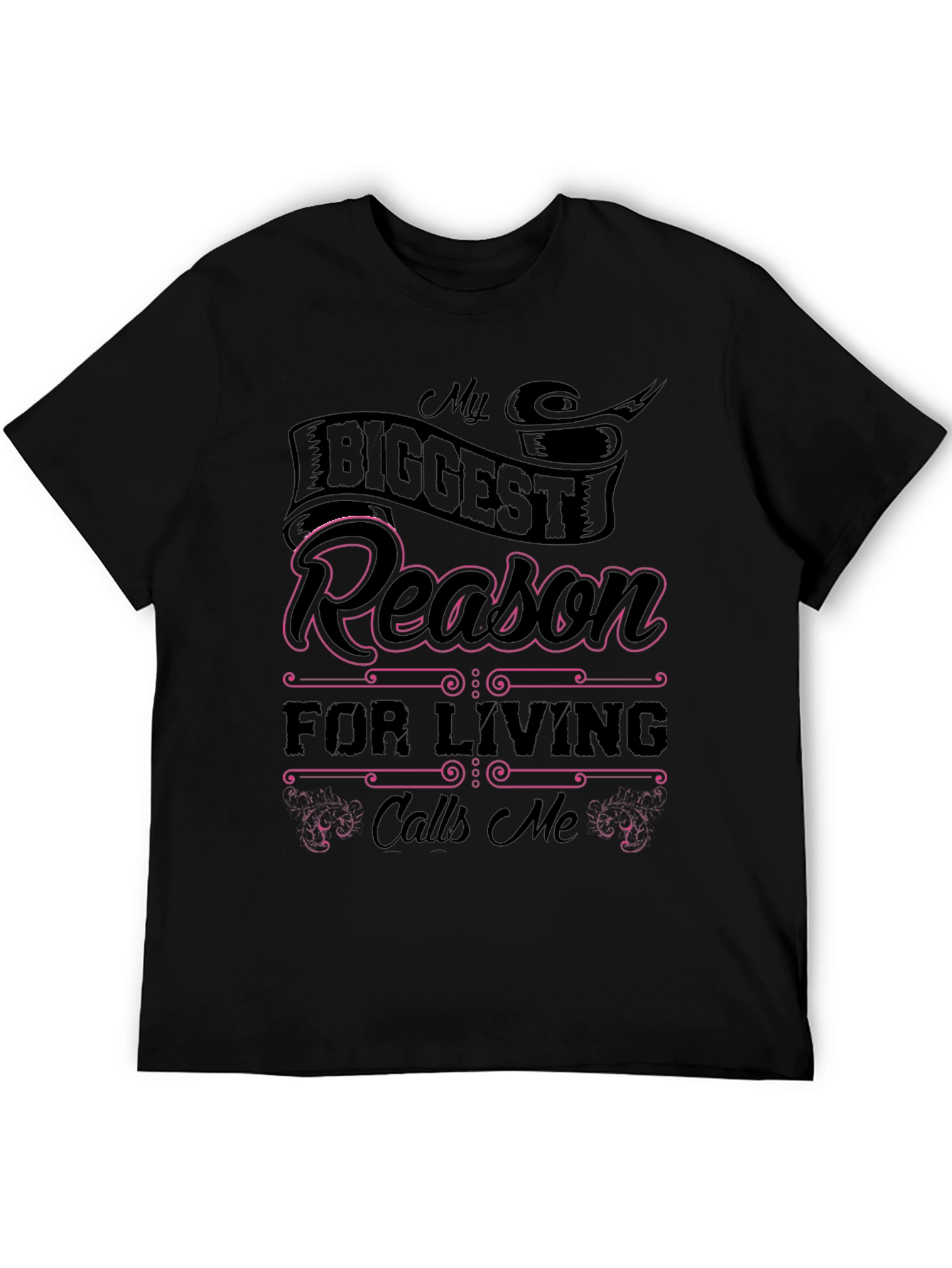 Black My Biggest Reason For Living T-Shirt view 5