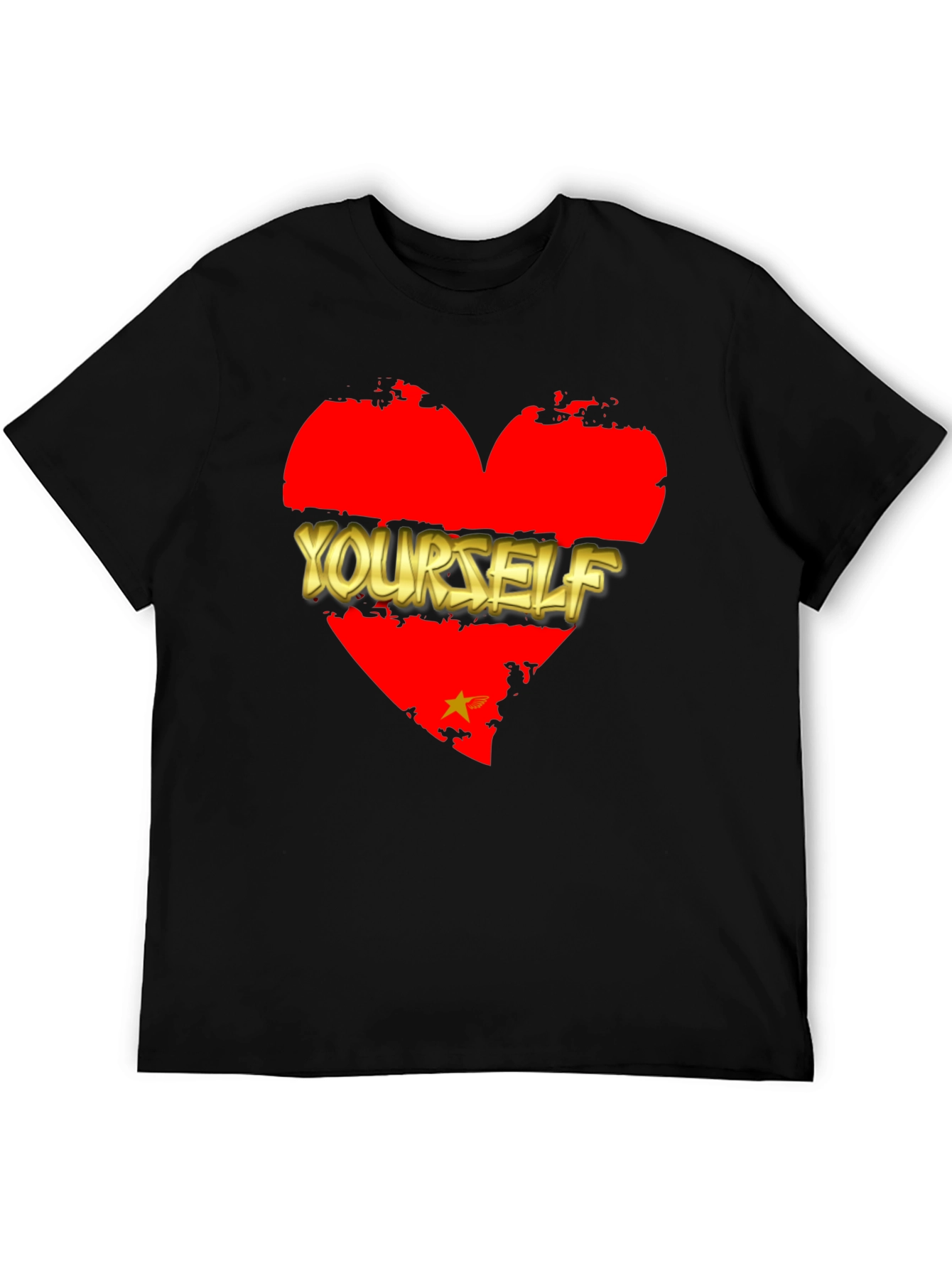 Black Love Yourself Graphic T-Shirt - Black view 5