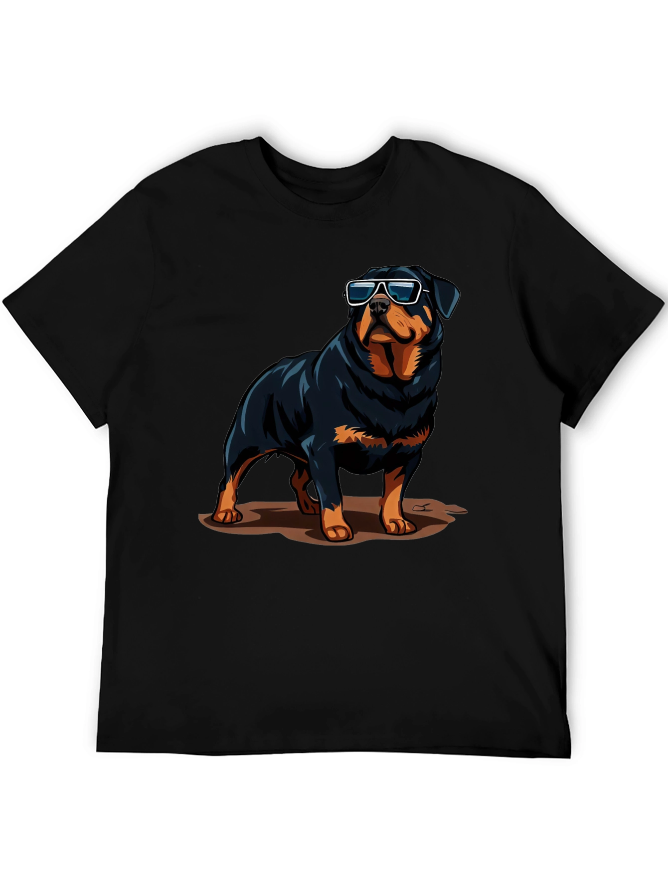 Black Cool Rottweiler Graphic Tee - Stylish Dog Lover Shirt view 5