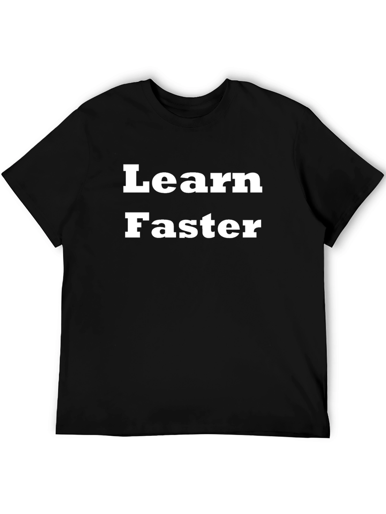 Black Learn Faster Black T-Shirt view 5