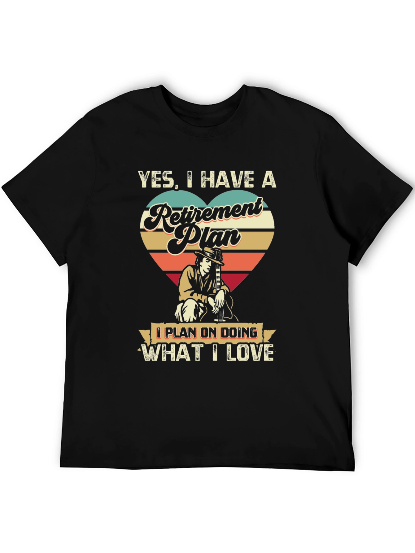 Black Retirement Plan T-Shirt - What I Love  view 5
