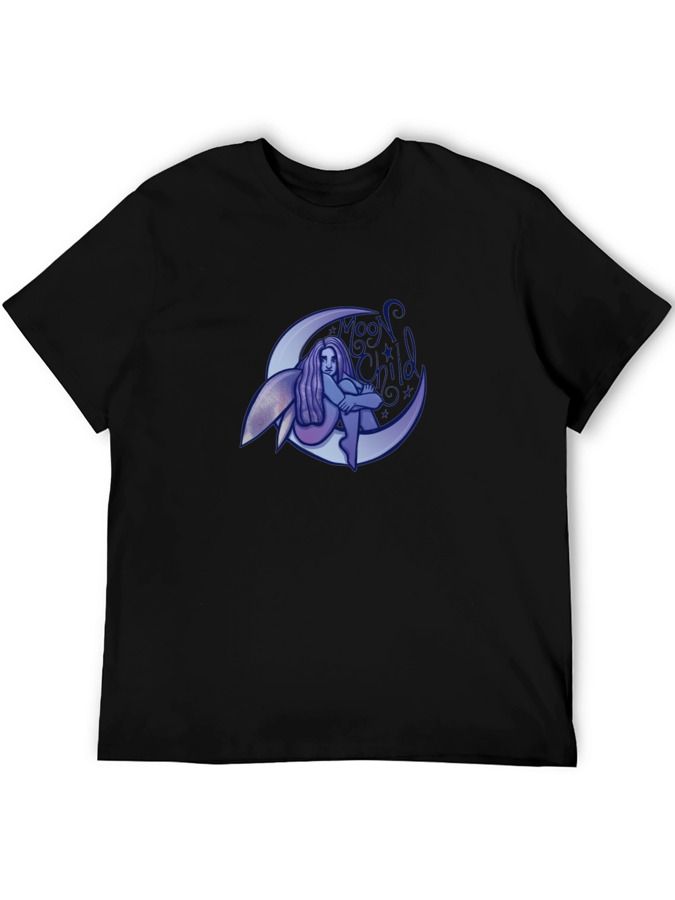 Black Moon Child Graphic Tee - Black view 5