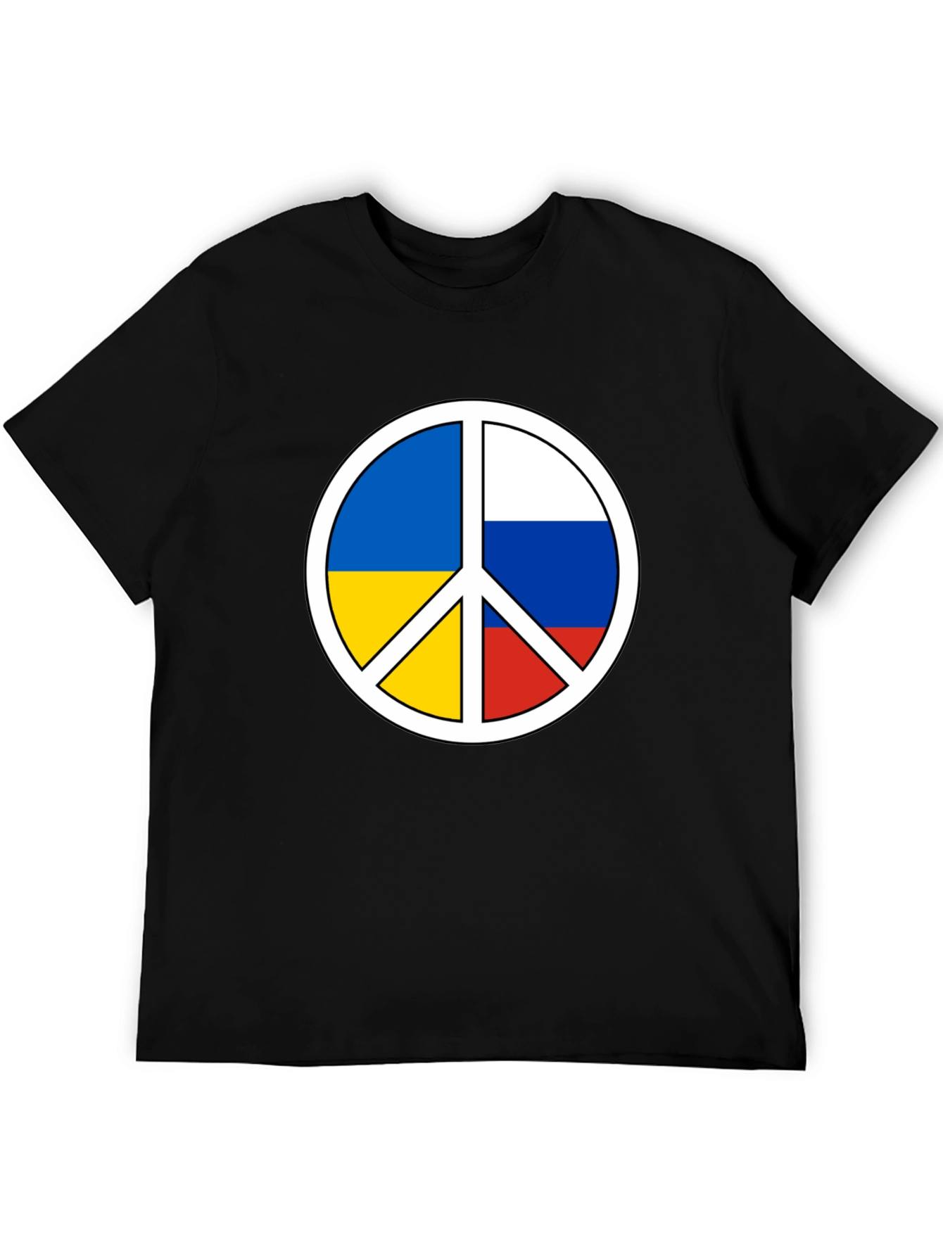 Black Peace Ukraine Russia T-Shirt view 5