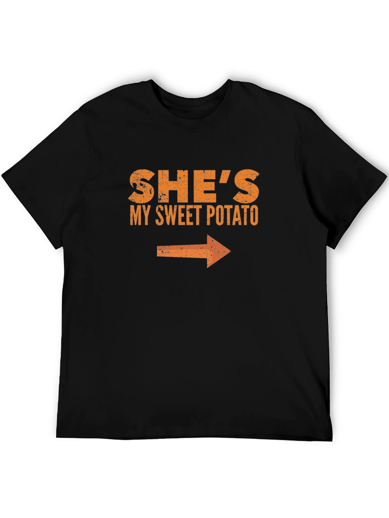 Black She's My Sweet Potato T-Shirt - Funny Couples Tee view 5