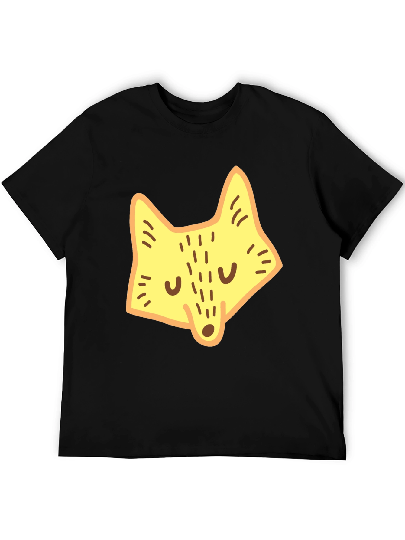 Black Fun Fox Graphic Tee - Black Cotton Blend view 5